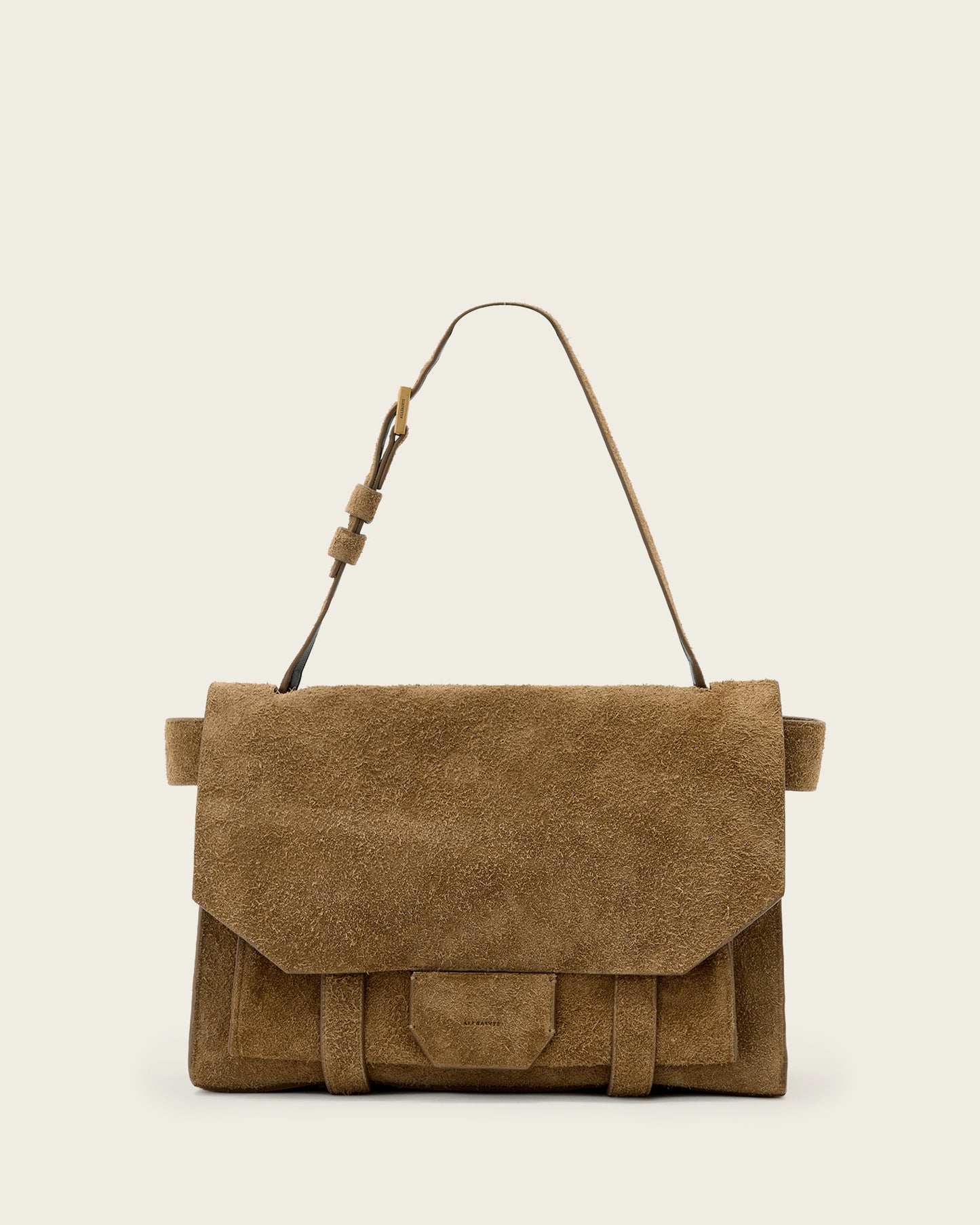 Biscuit Brown Color Ursa Suede Satchel from AllSaints
