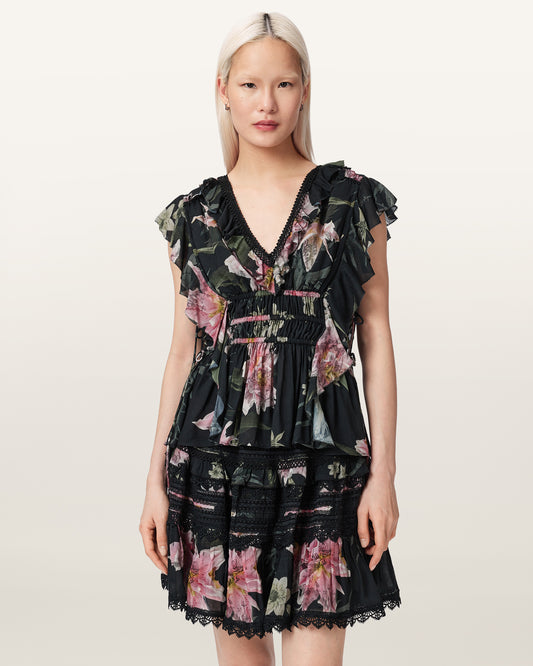 CRYSTAL BLACK Color Canto Top from AllSaints