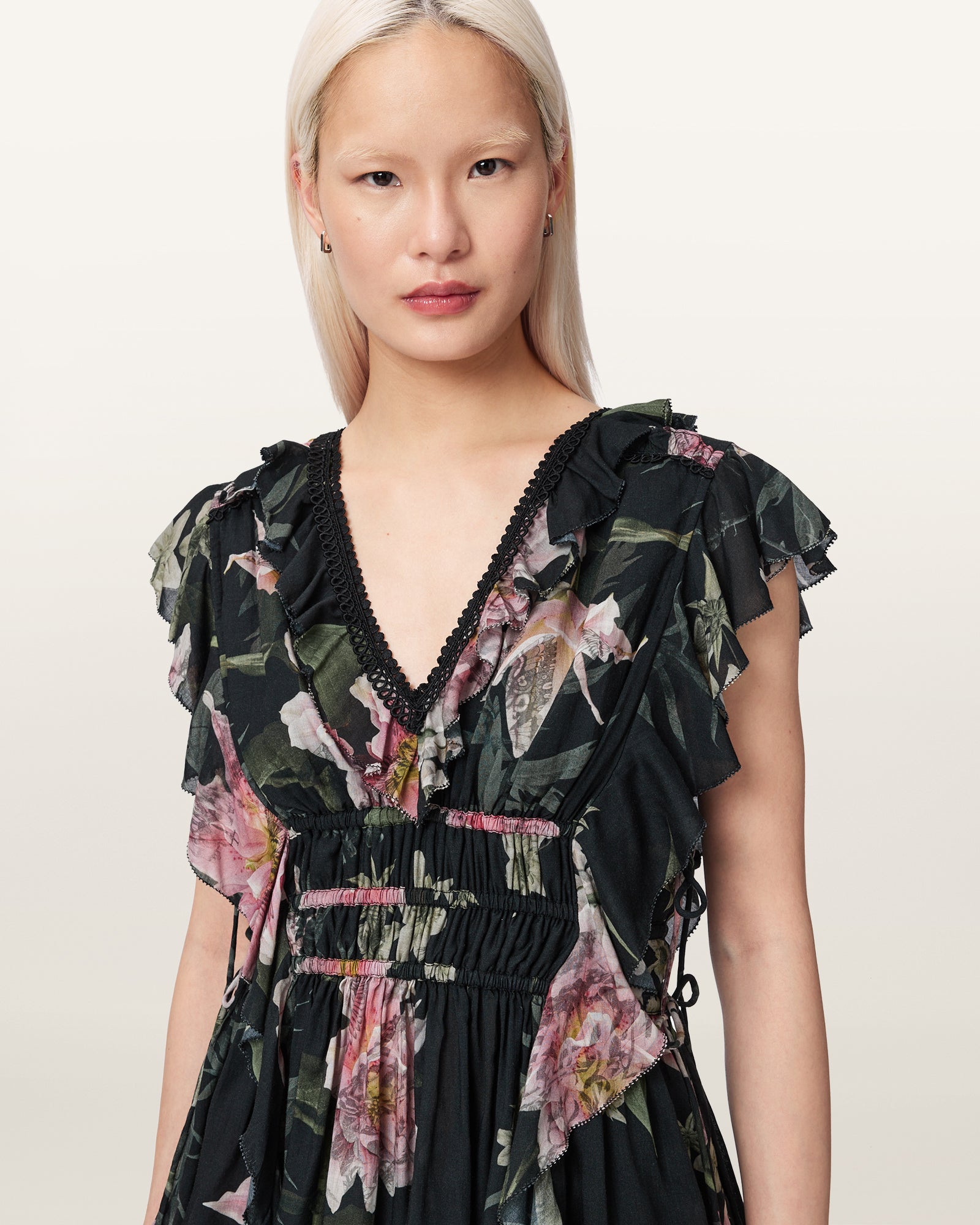 CRYSTAL BLACK Color Canto Top from AllSaints