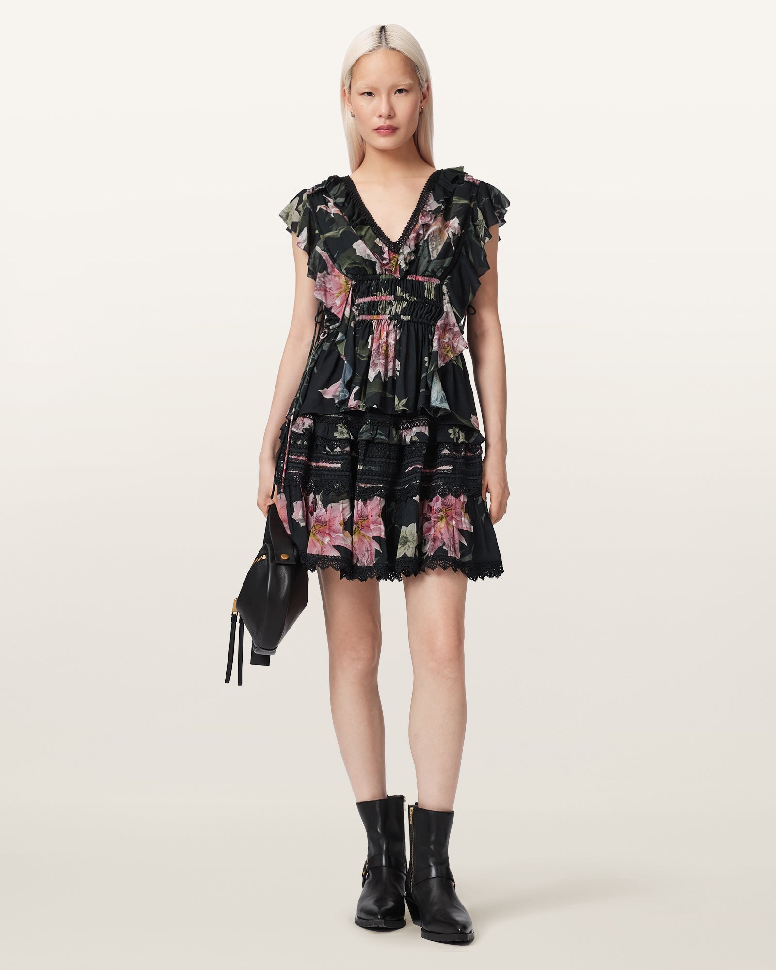 CRYSTAL BLACK Color Canto Top from AllSaints