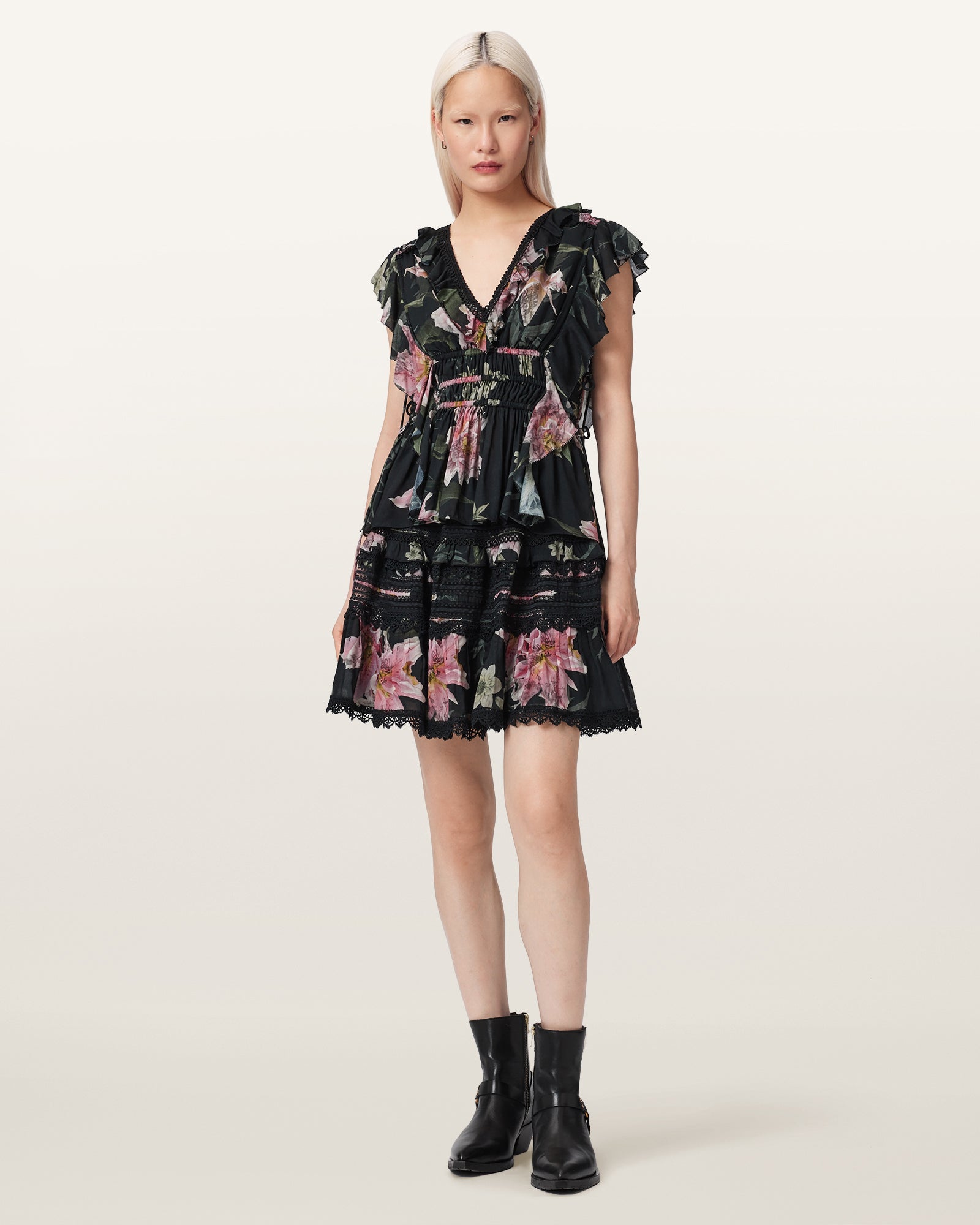 CRYSTAL BLACK Color Canto Top from AllSaints