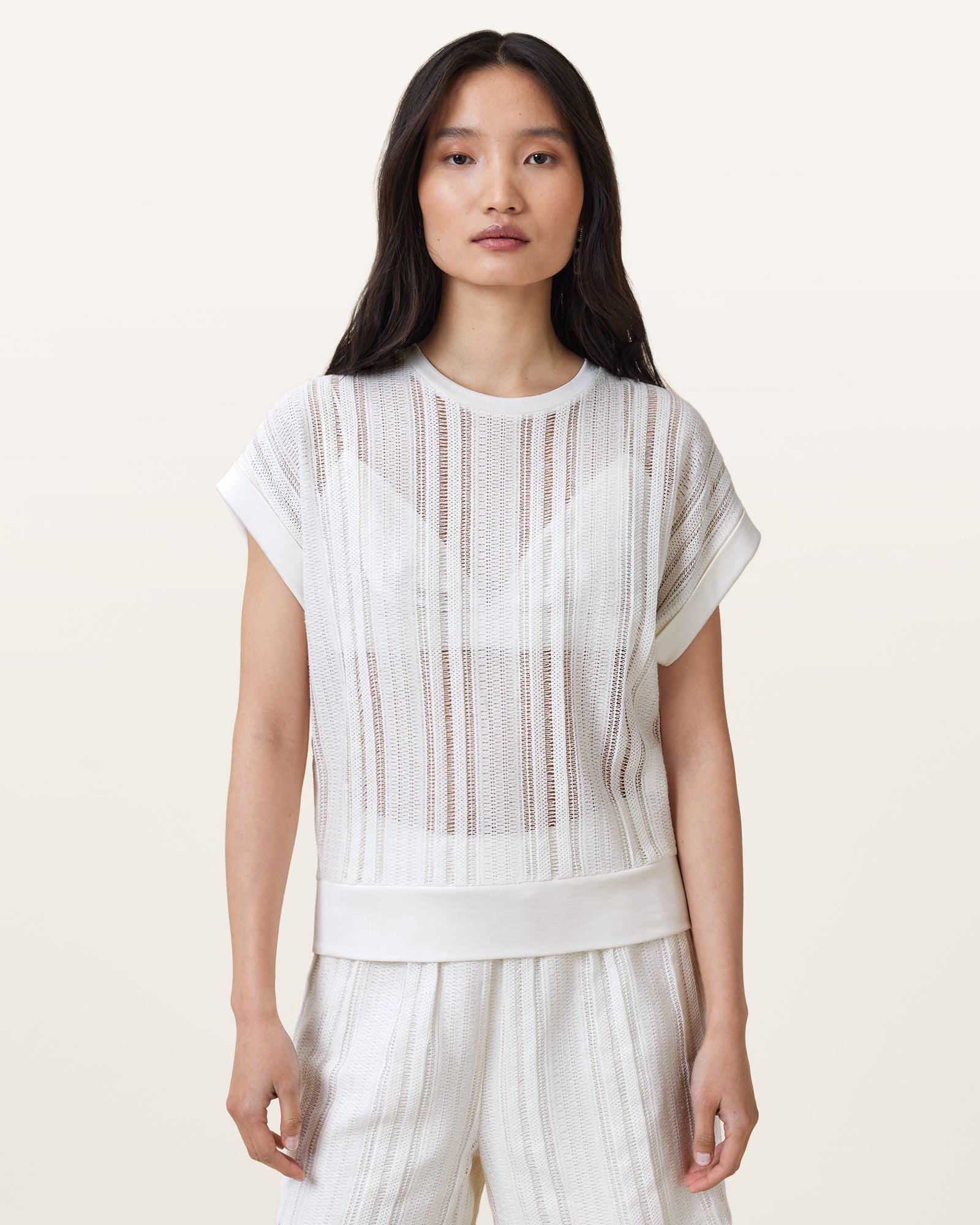 TOFU WHITE Color Giana Crochet Tank from AllSaints
