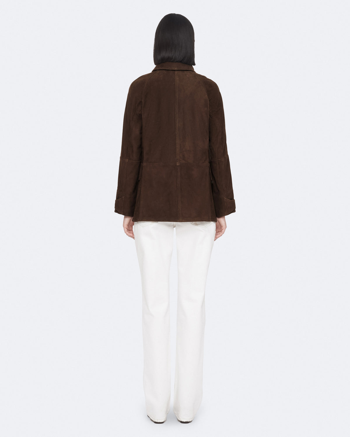 Fango Brown Color Roiya Suede Jacket from AllSaints