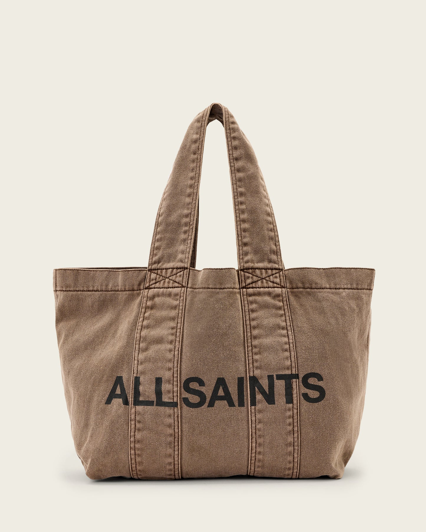 Chocolate Brown Color Izzy Denim Tote from AllSaints