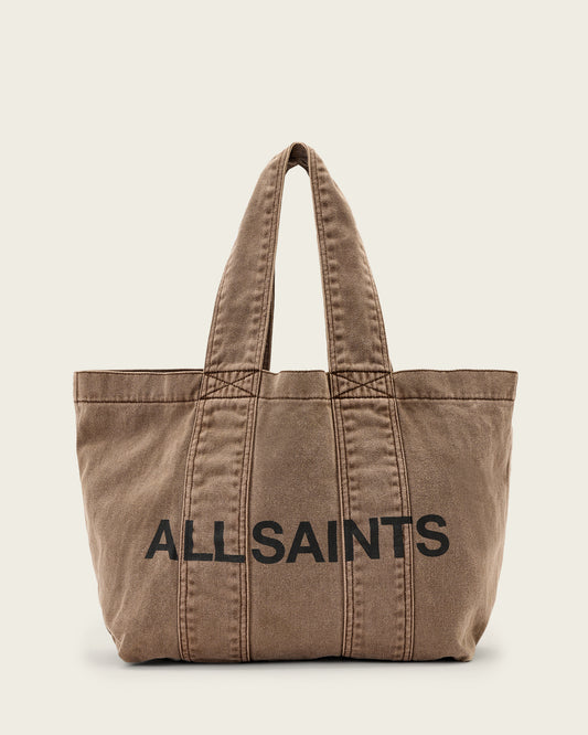 Chocolate Brown Color Izzy Denim Tote from AllSaints