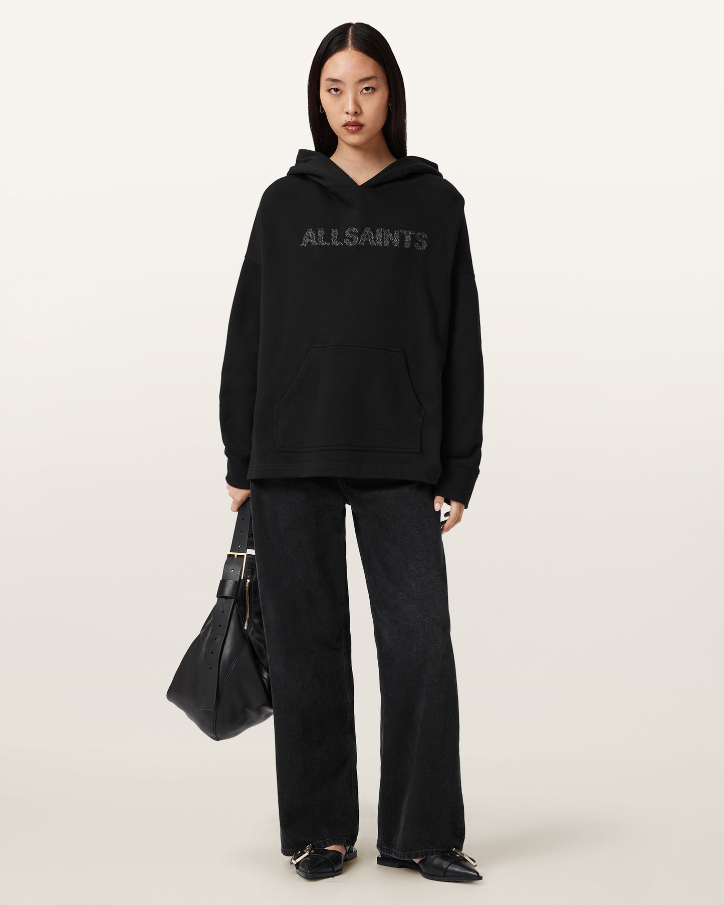 Black Color Pins Ettienne Hoody from AllSaints