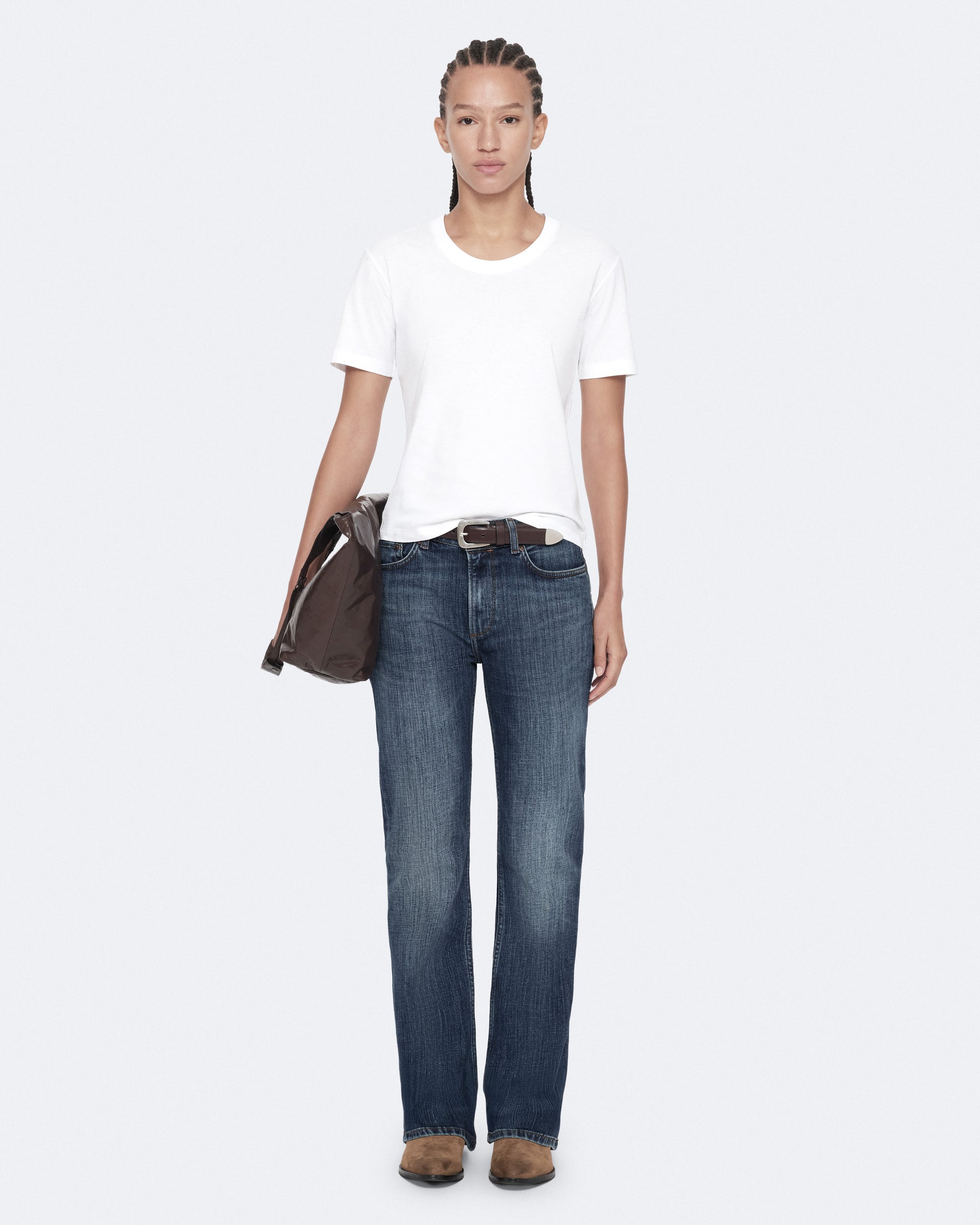Optic White Color Hela SS Tee from AllSaints
