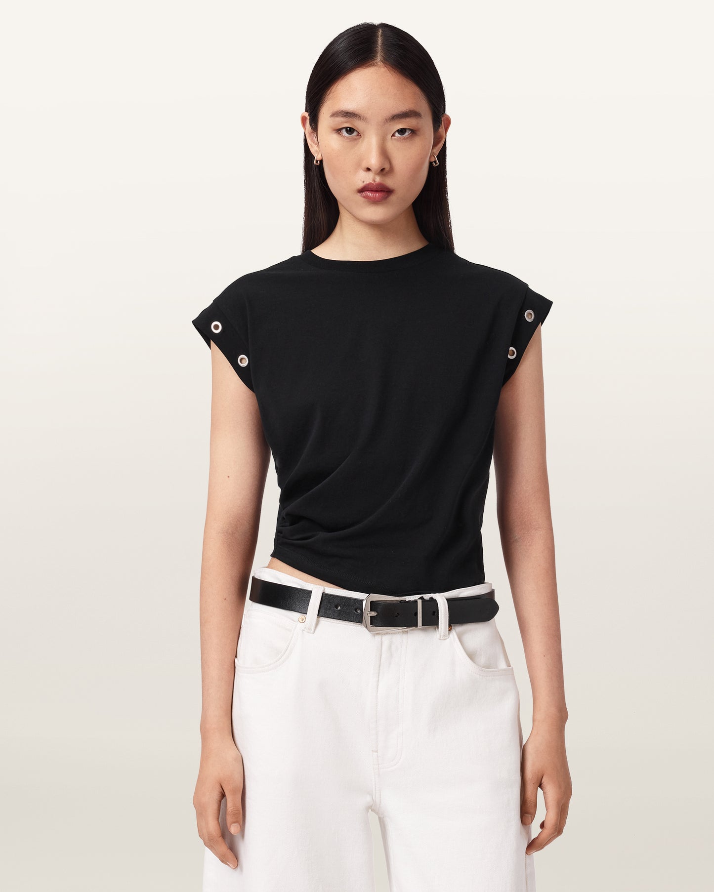 Black Color Eloise Tee from AllSaints