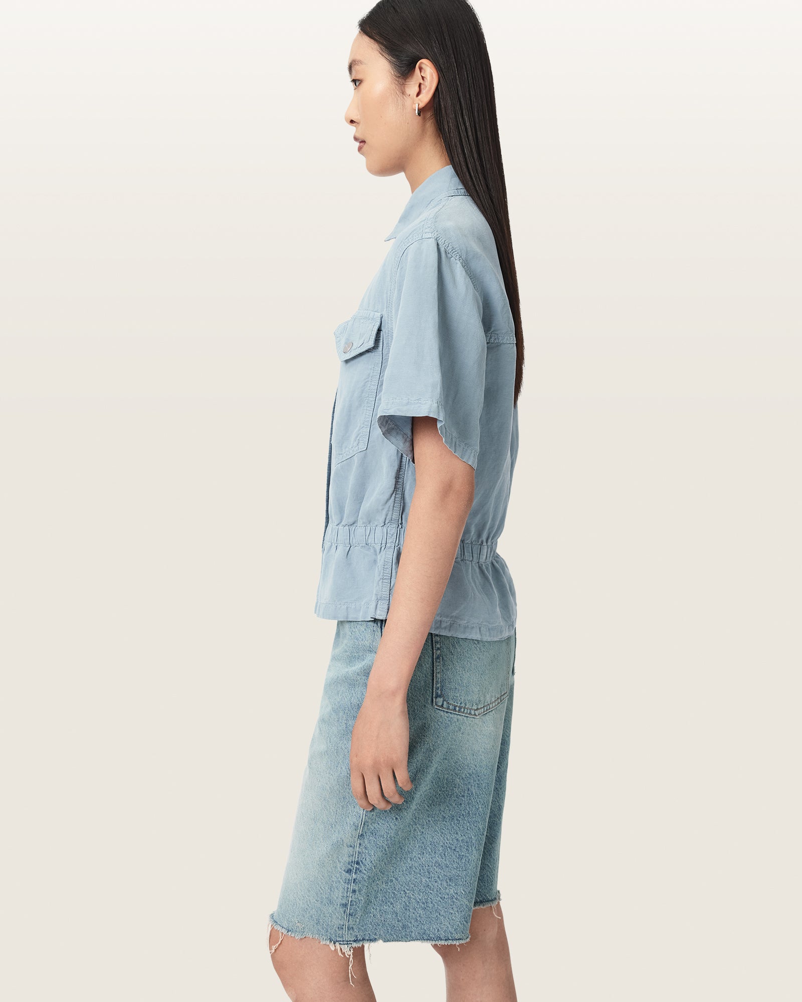 Light Blue Color Tove SS Shirt from AllSaints