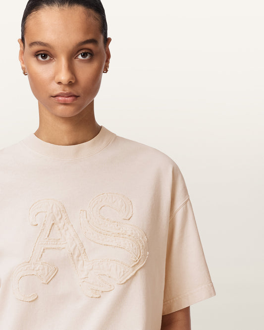 CRYSTAL PINK Color Insignia Etta Tee from AllSaints