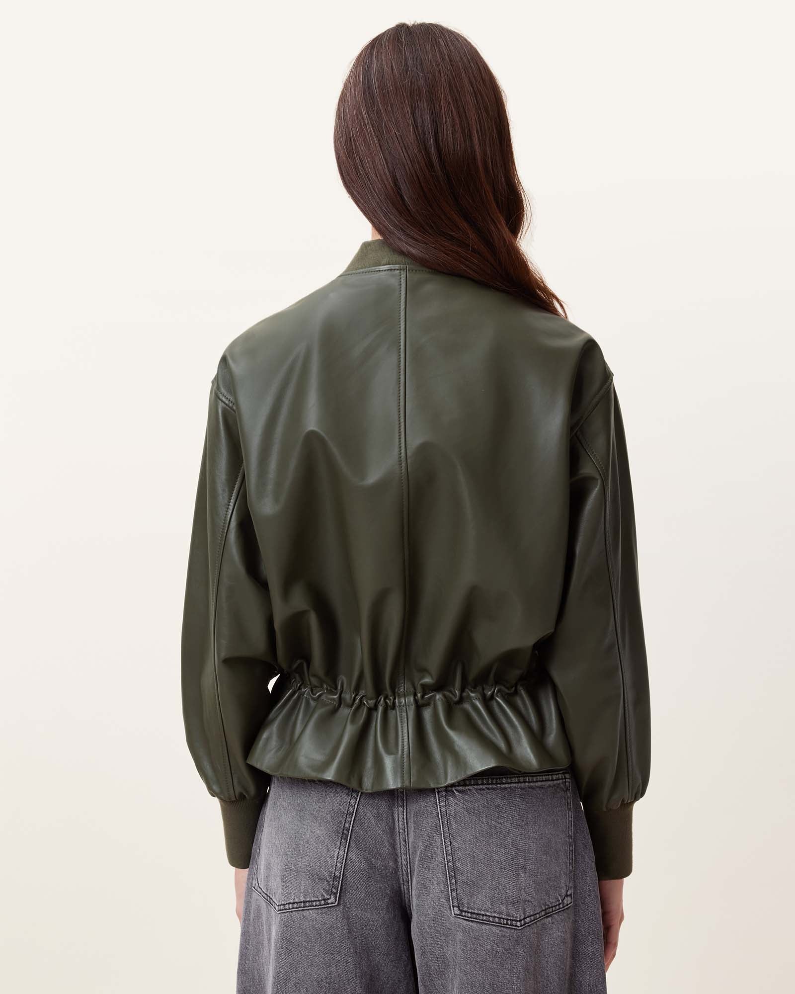 Sofi Leather Bomber Jacket