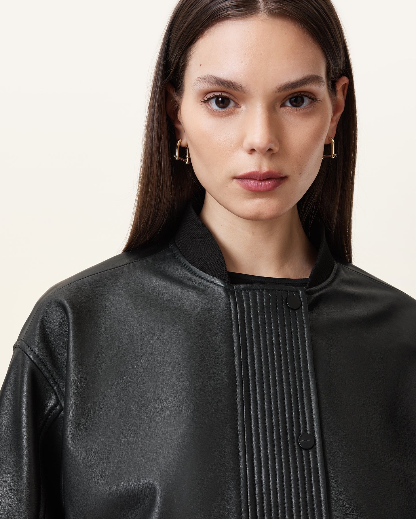 Black Color Sofi Leather Bomber from AllSaints