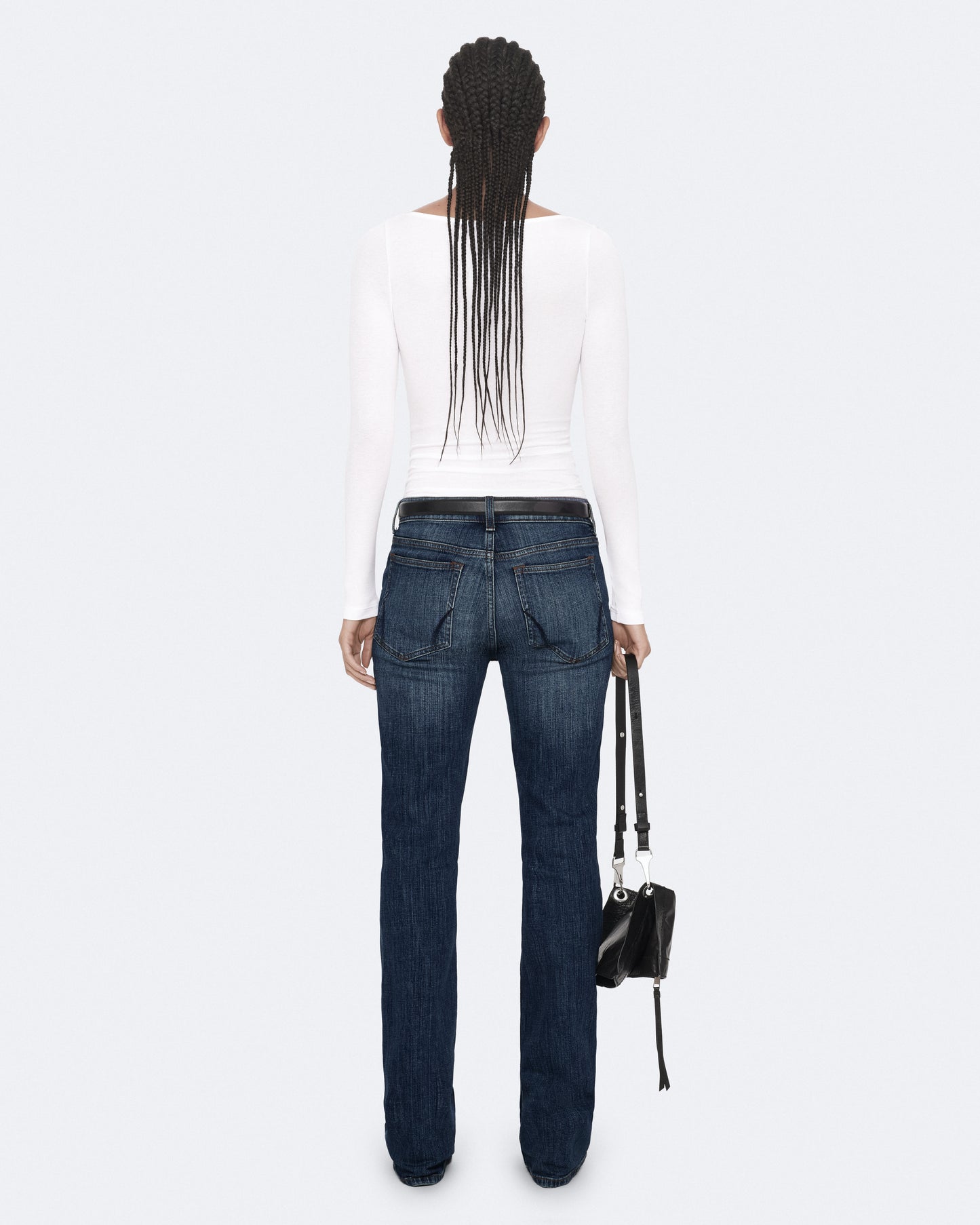Optic White Color Jules LS Henley Top from AllSaints