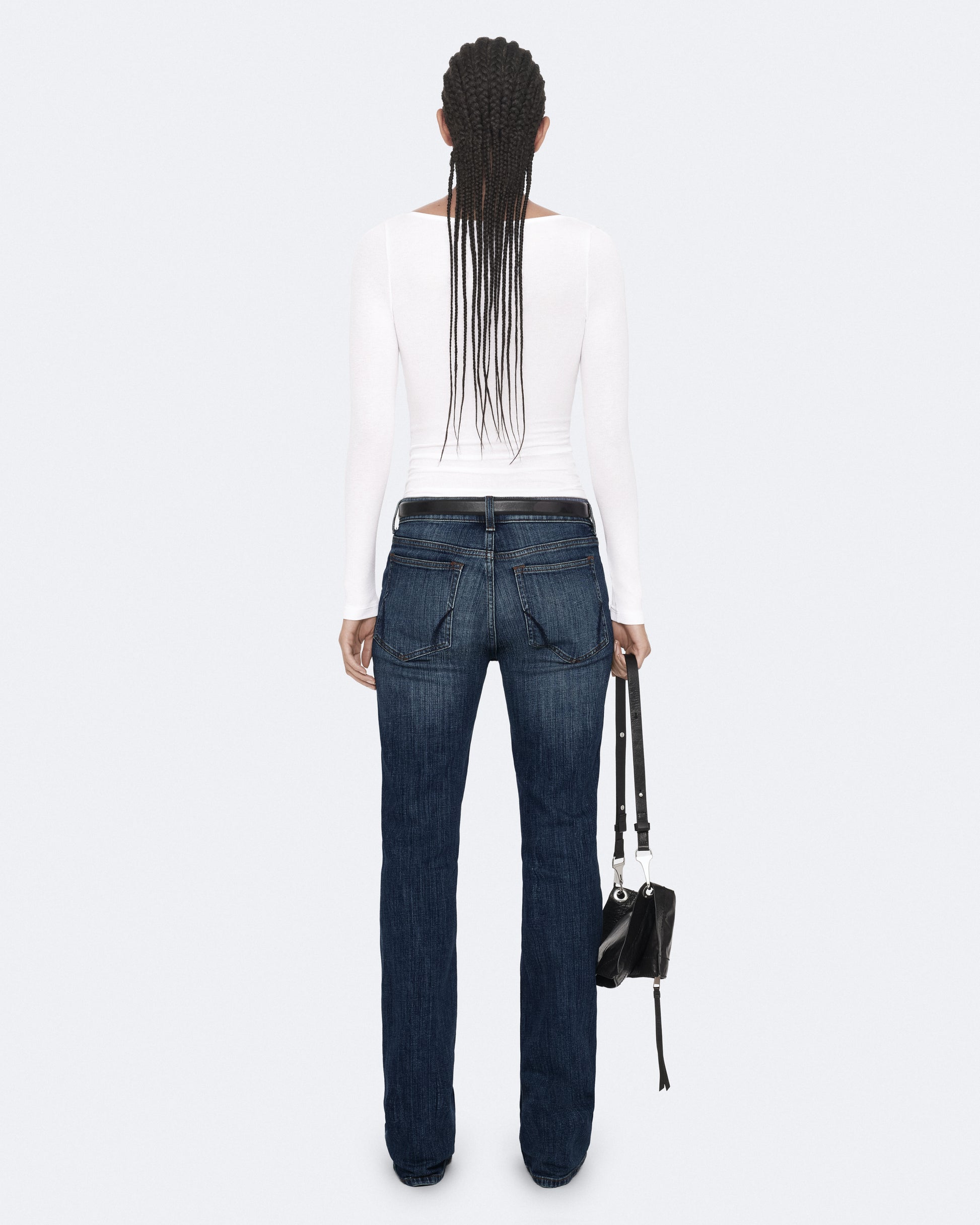 Optic White Color Jules LS Henley Top from AllSaints