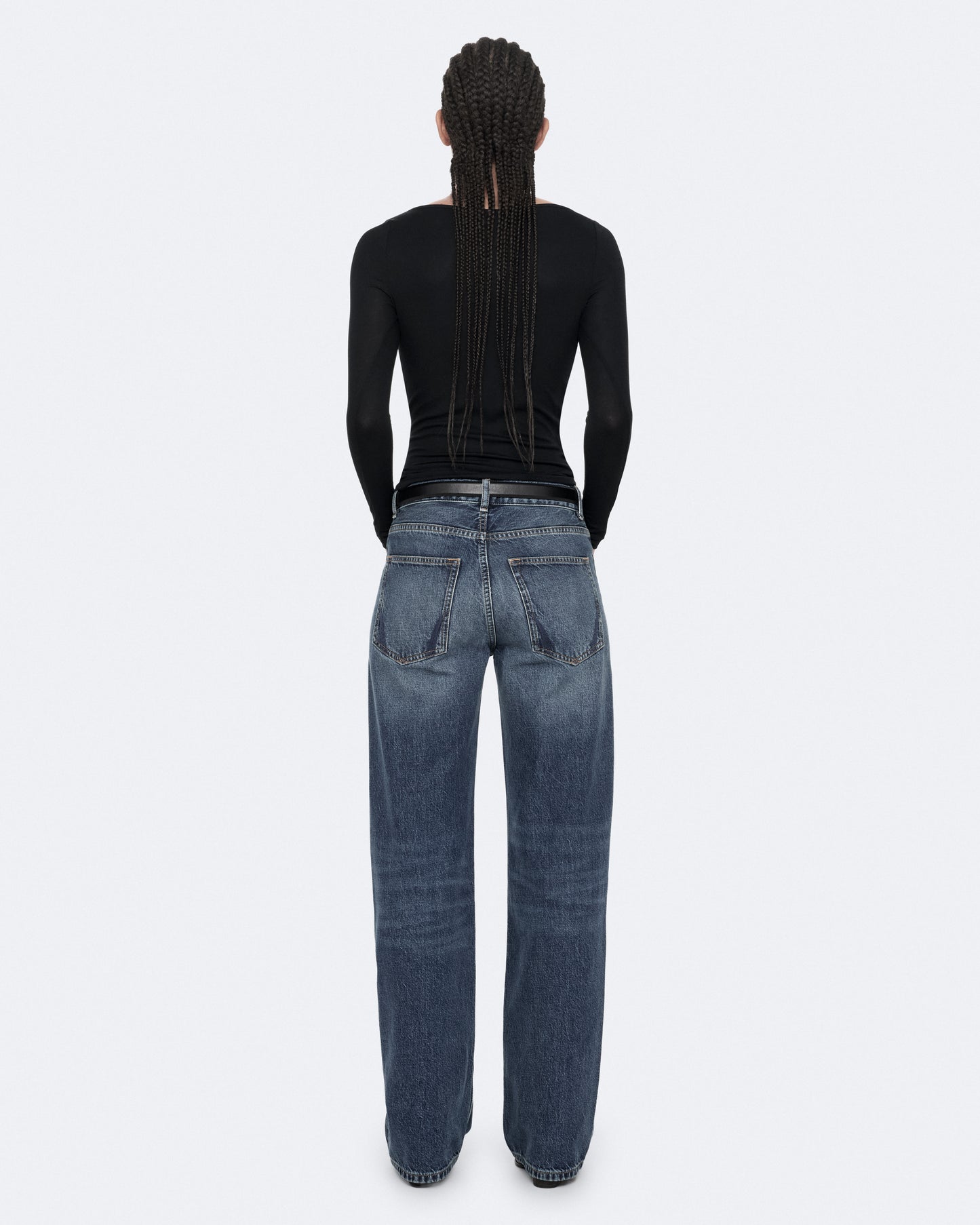 Jet Black Color Jules LS Henley Top from AllSaints