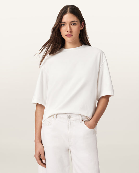 ECRU WHITE Color Esme Amelie Tee from AllSaints
