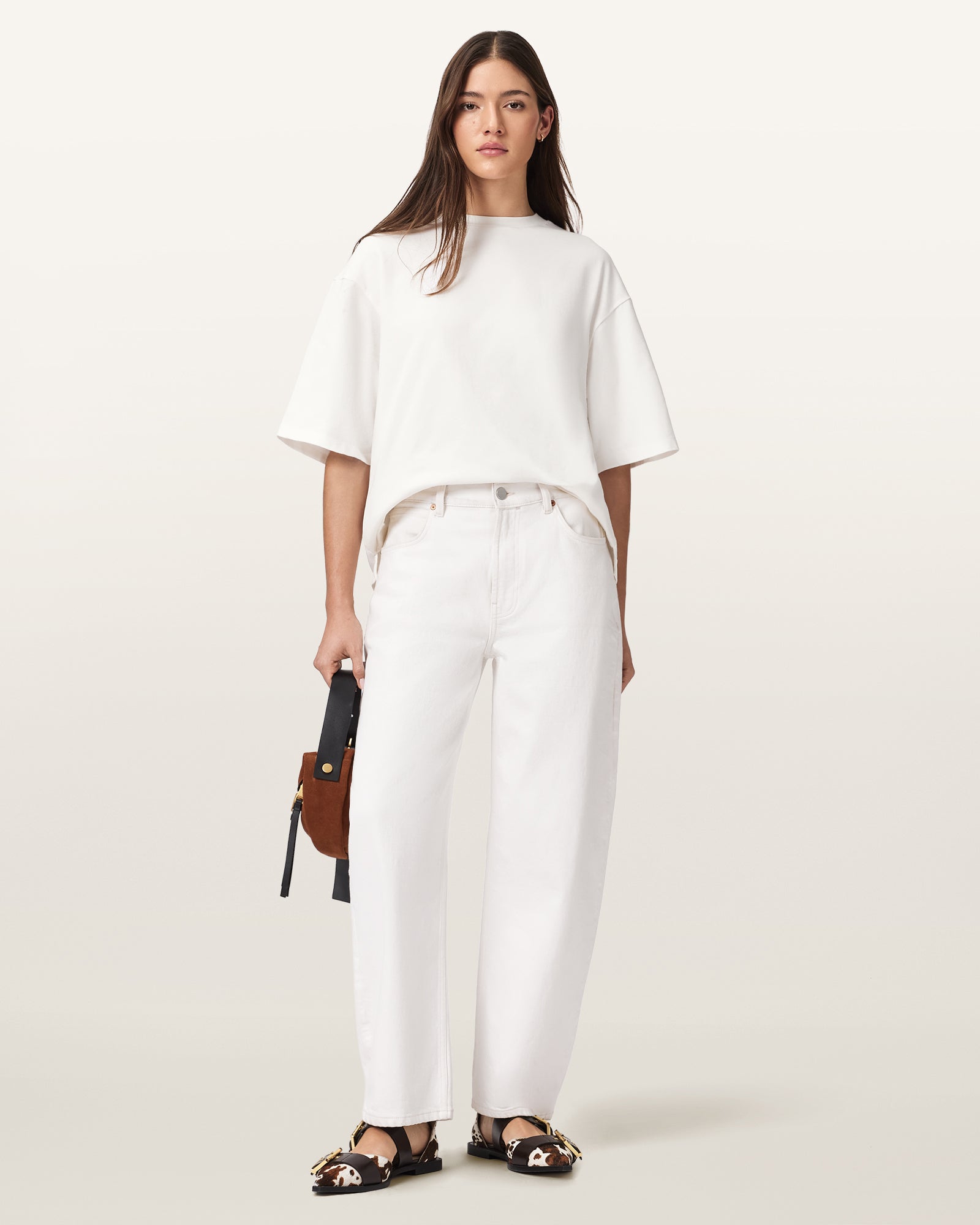 ECRU WHITE Color Esme Amelie Tee from AllSaints