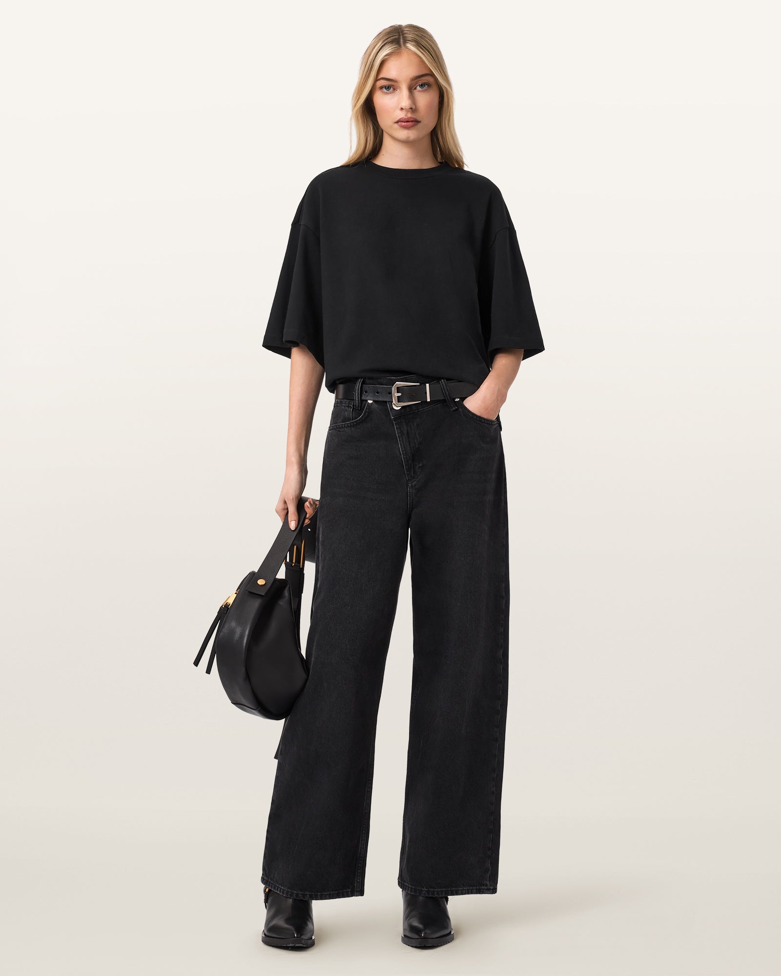 Black Color Esme Amelie Tee from AllSaints