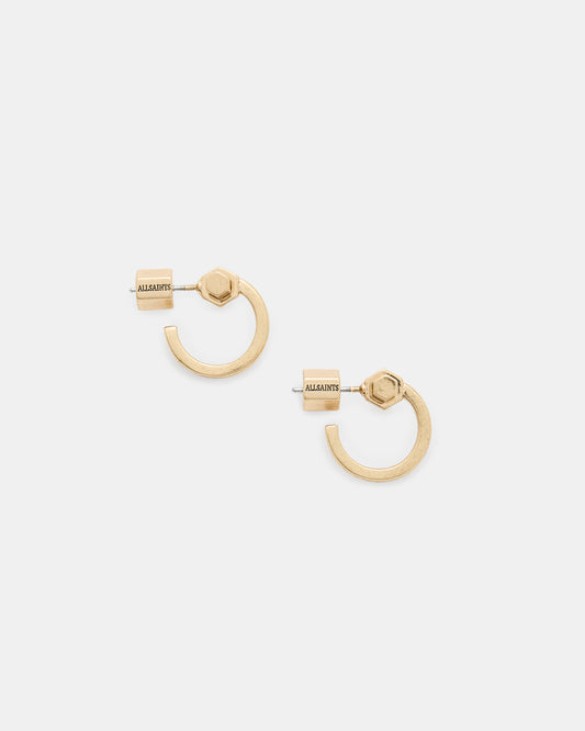 Toggle Huggie Hoops Earrings