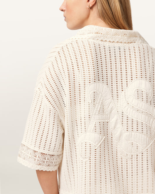 MALLOW WHITE Color Elma Crochet Top from AllSaints