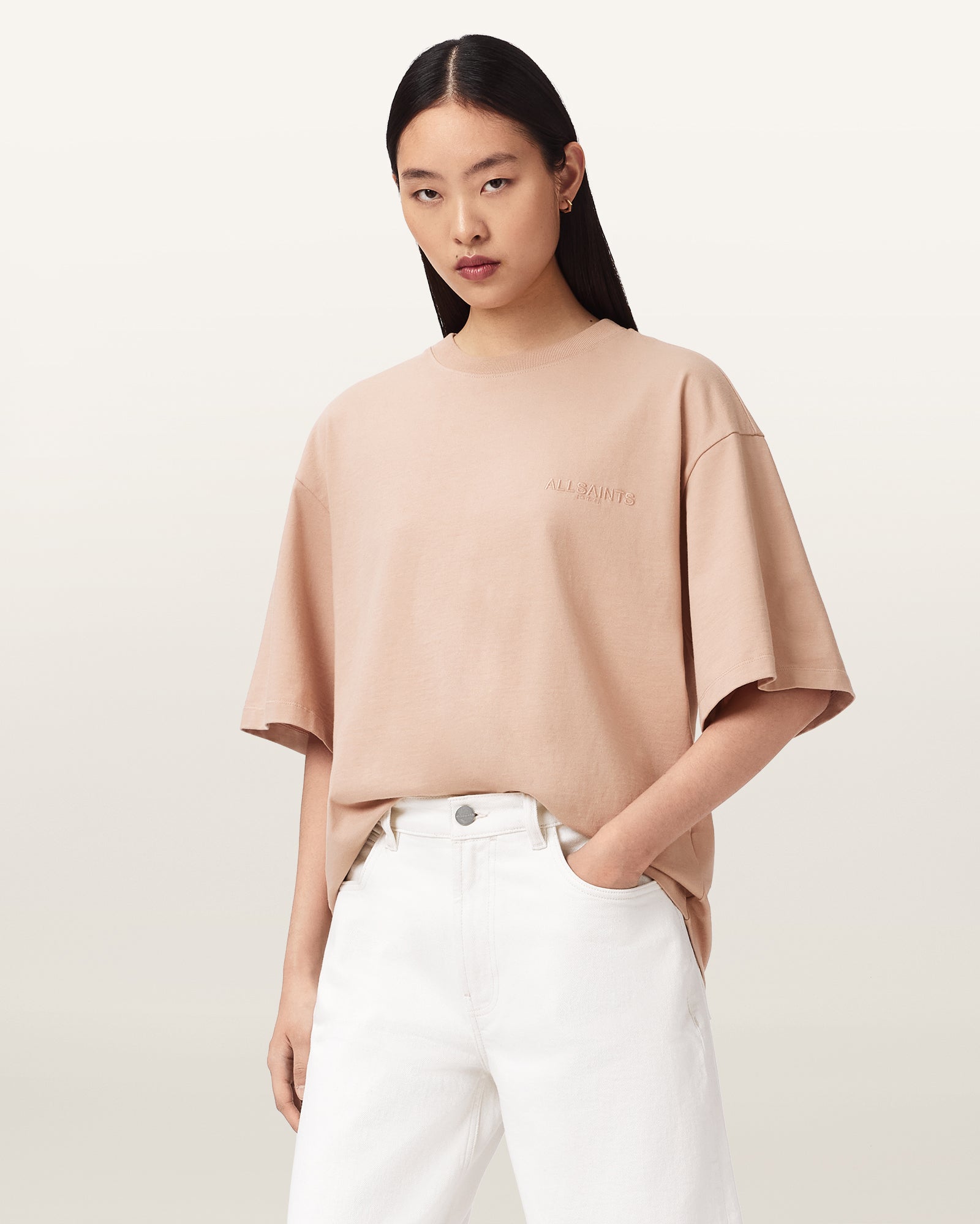 Dusty Pink Color Covenant Amelie Tee from AllSaints