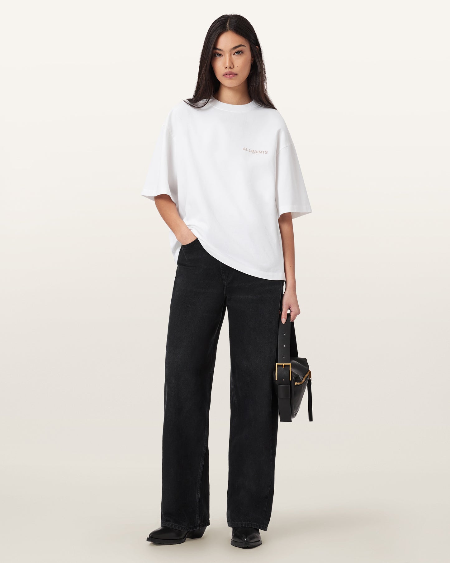 Optic White Color Tempus Amelie Tee from AllSaints