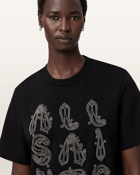 Black Color Ella Lisa Tee from AllSaints