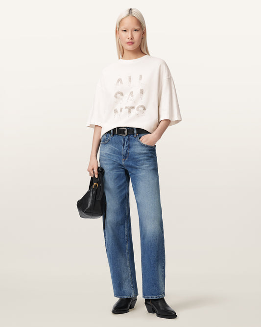 Optic White Color Stacks Amelie Tee from AllSaints