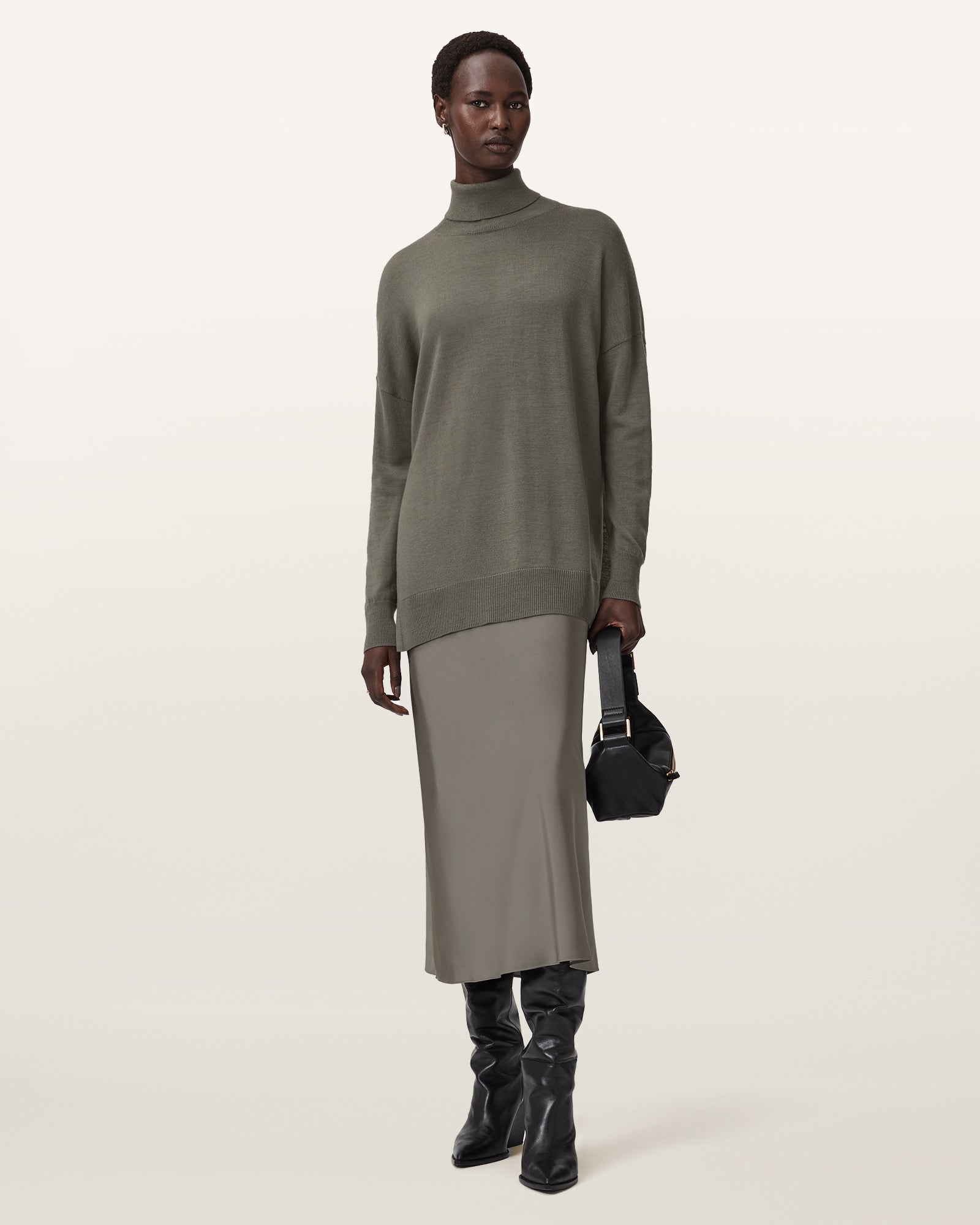 Light Khaki Color Juno Dress from AllSaints