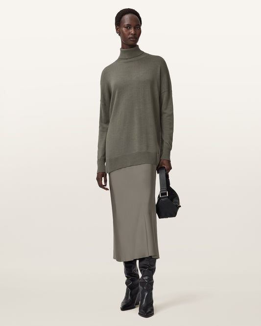 Light Khaki Color Juno Dress from AllSaints