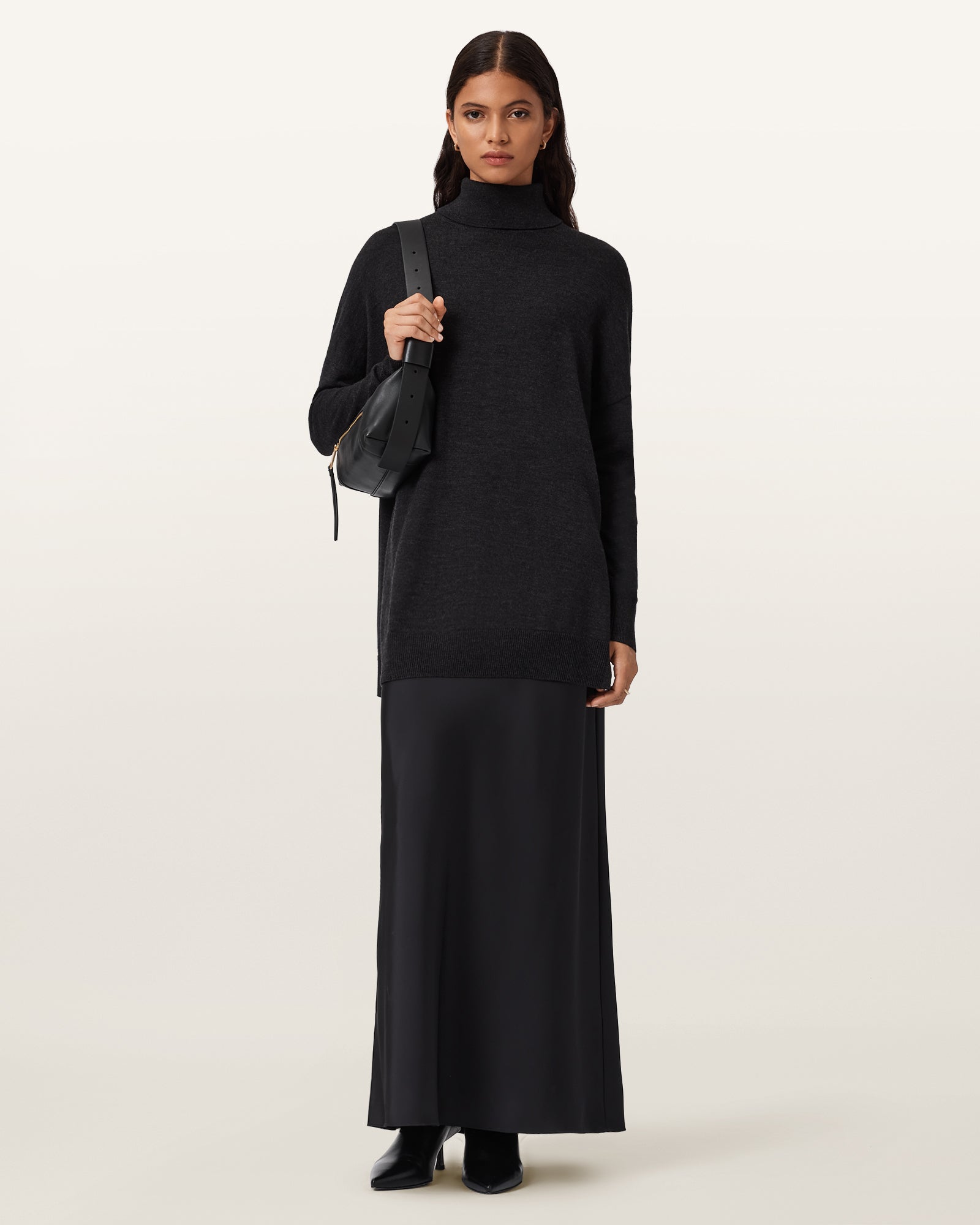 SHADOW BLACK Color Juno Dress from AllSaints