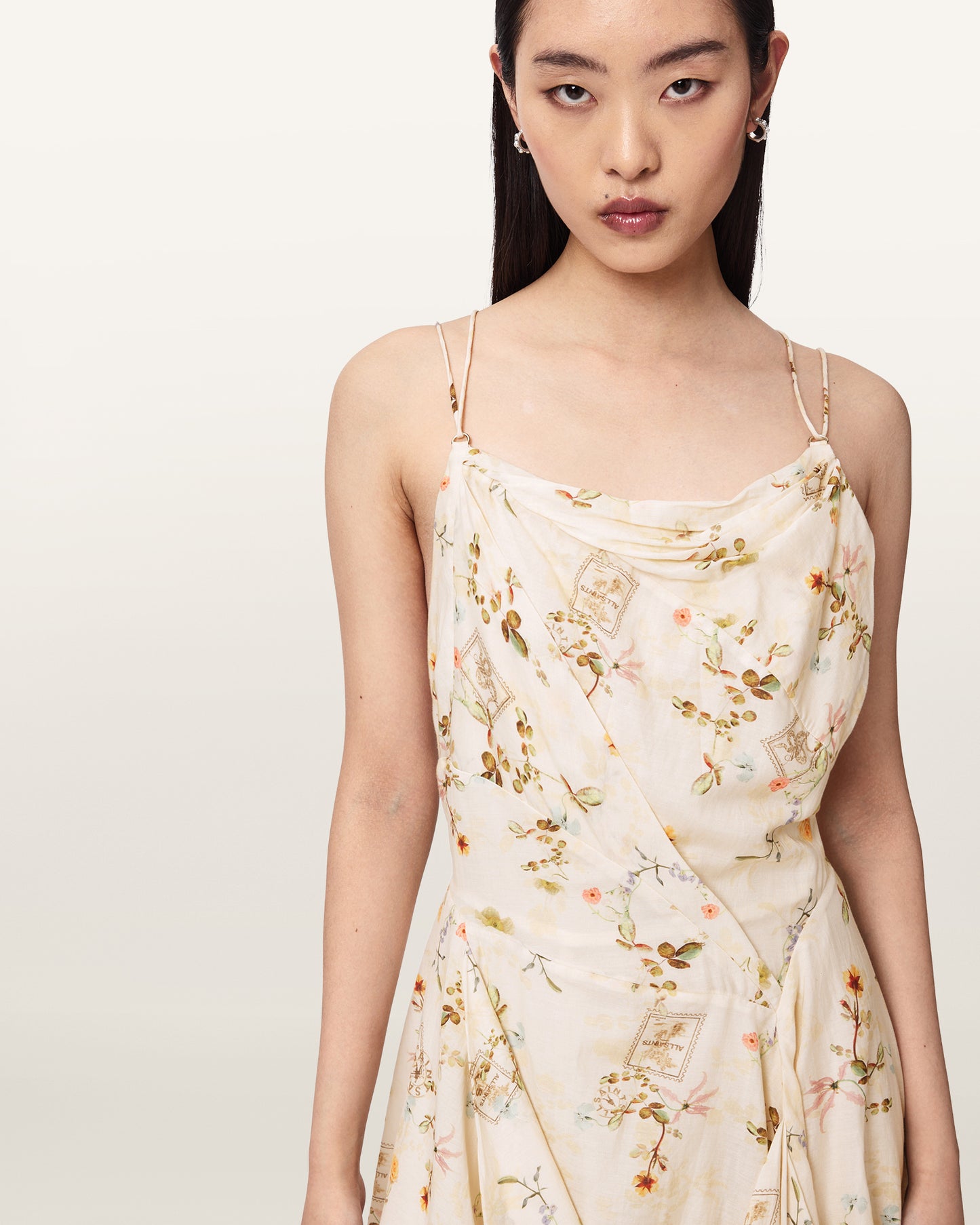 CARMEL OFF WHITE Color Claire Mini Dress from AllSaints