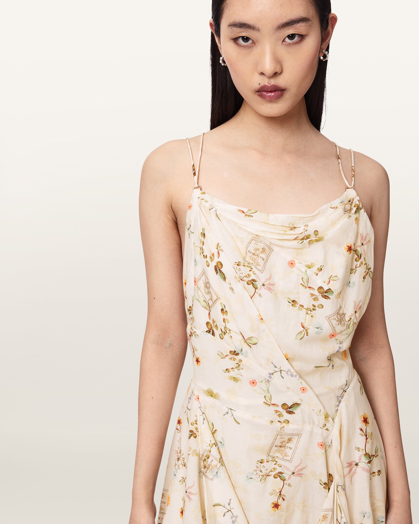 CARMEL OFF WHITE Color Claire Mini Dress from AllSaints