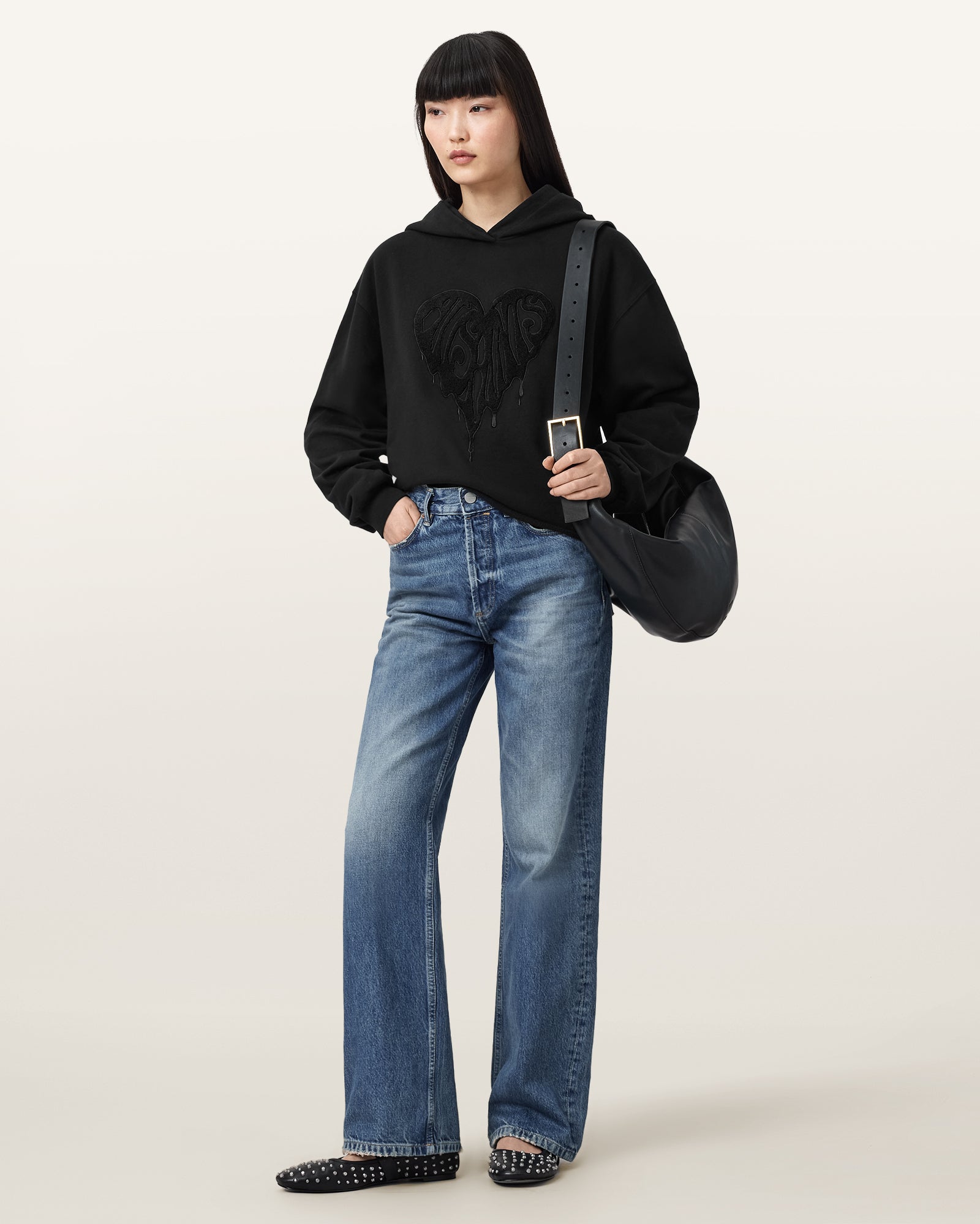 Black Color Trip Pippa Hoody from AllSaints