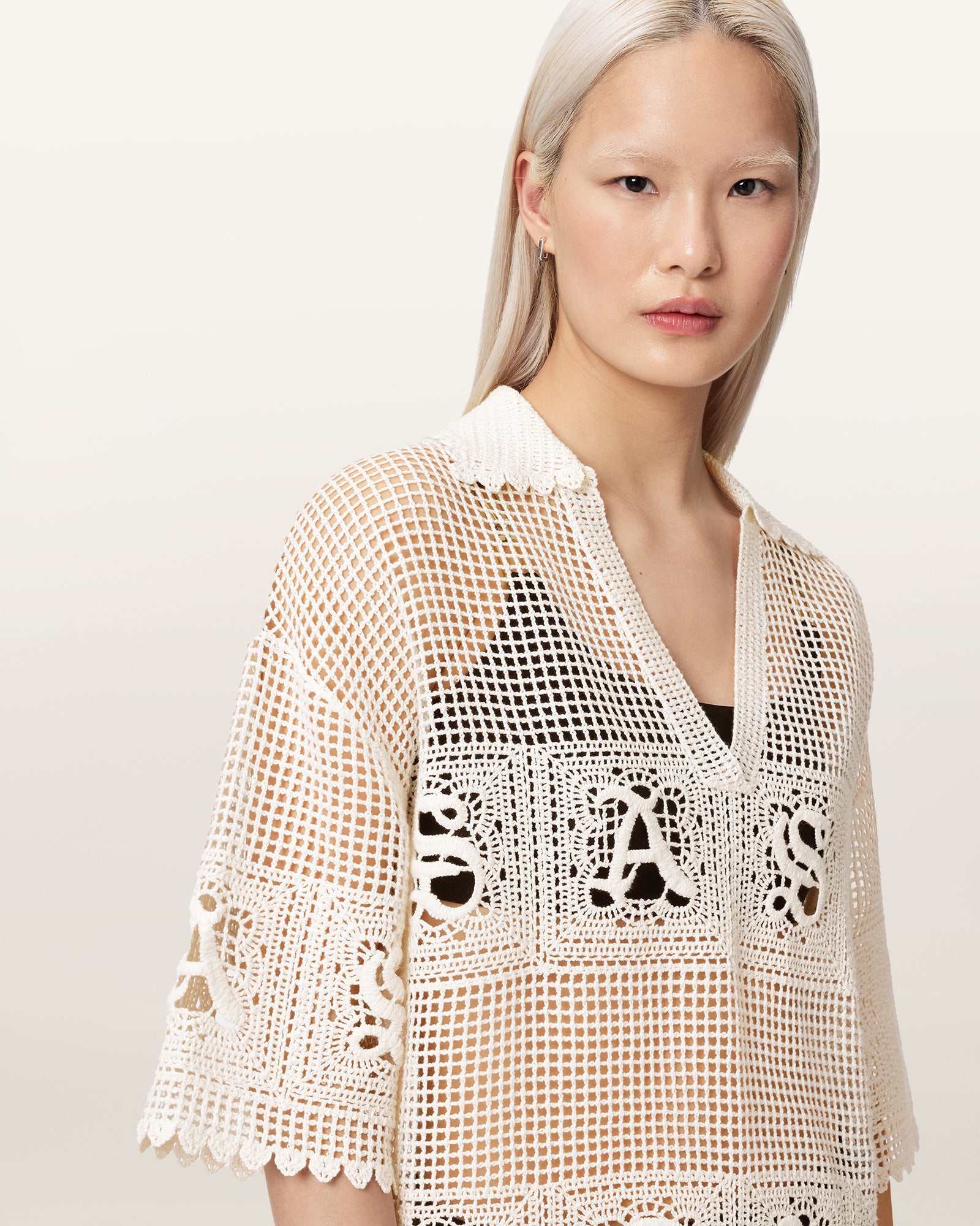 Chalk White Color Kyra Mini Dress from AllSaints