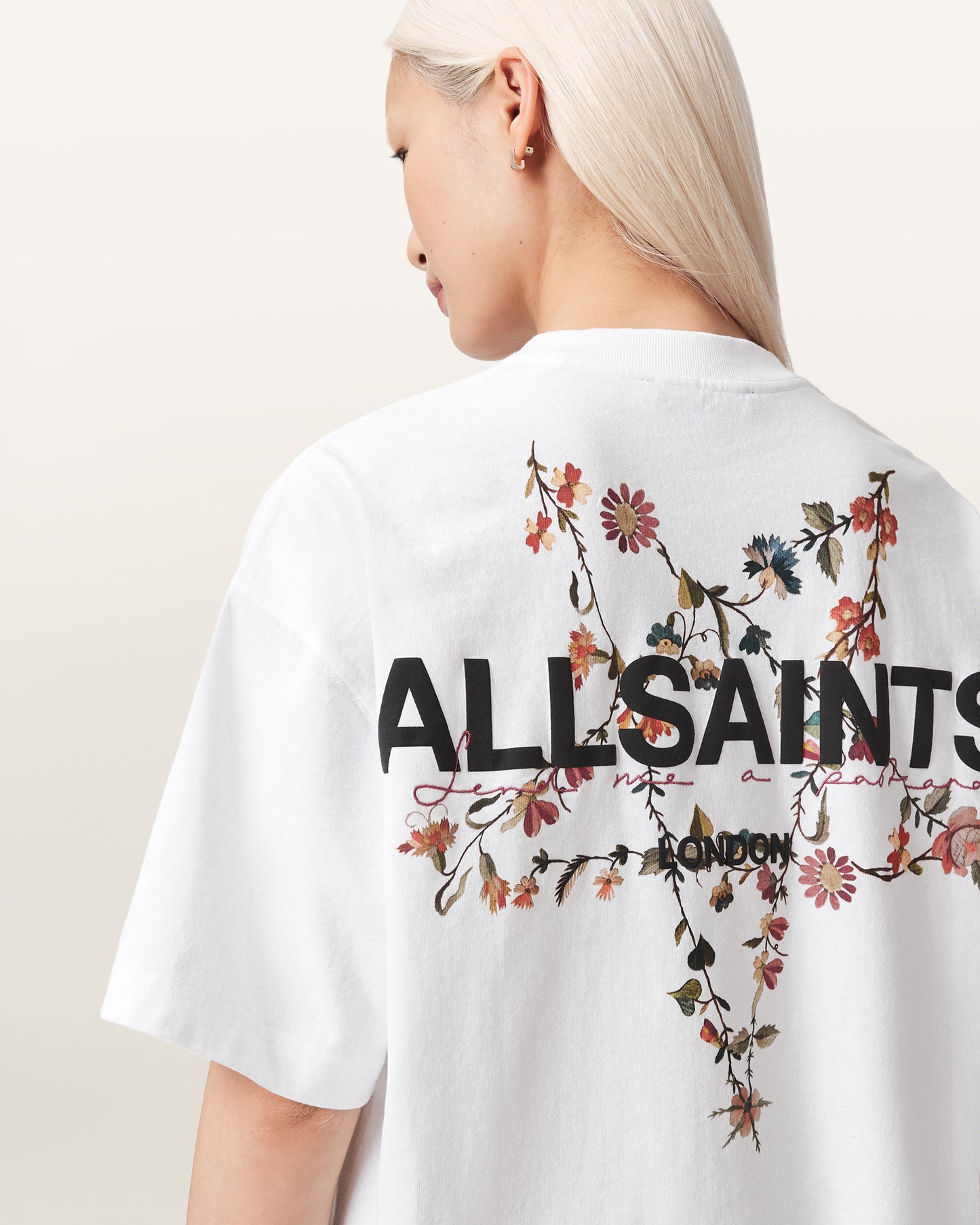 Optic White Color Pentacle Etta Tee from AllSaints