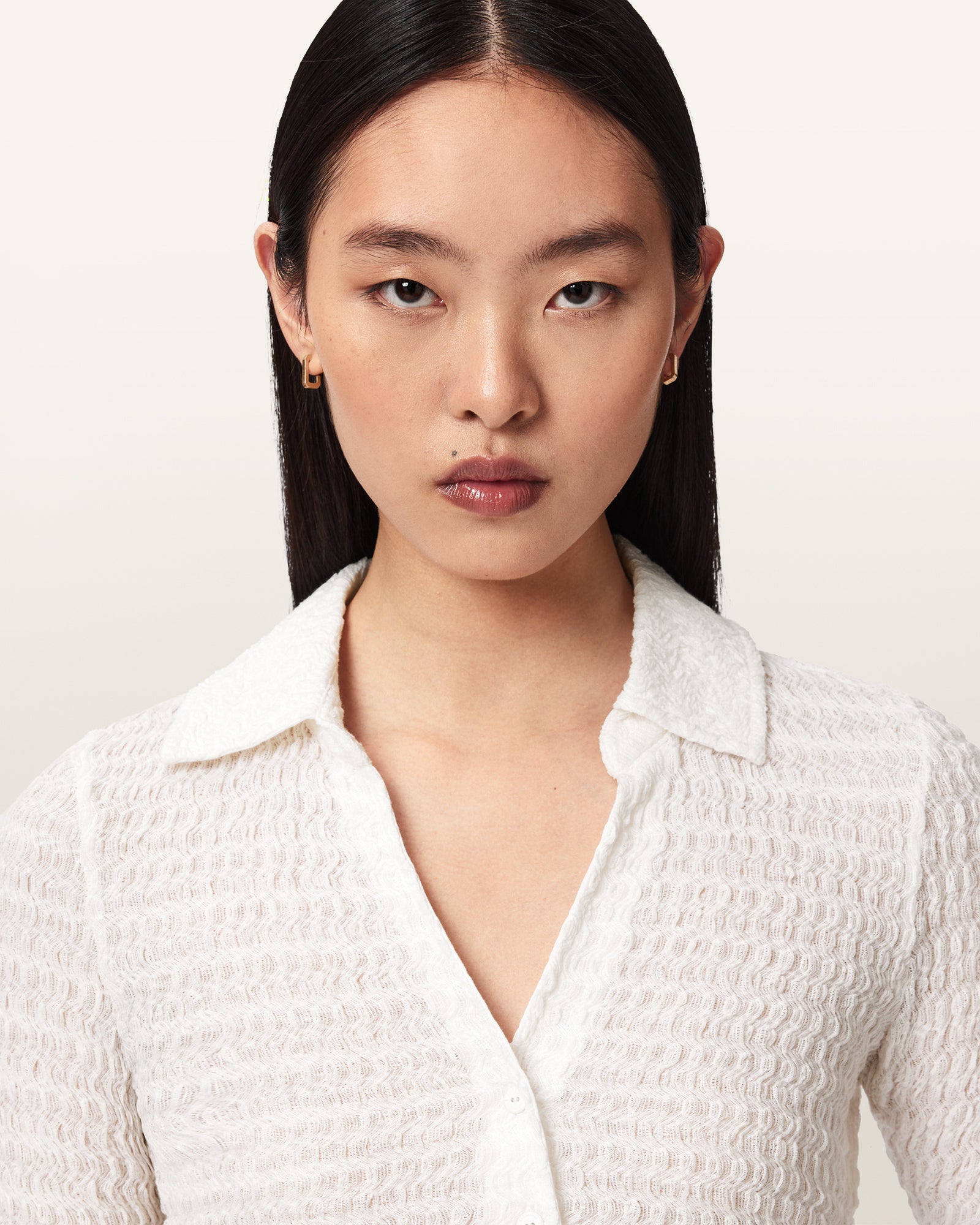 Chalk White Color Connie Shirt from AllSaints