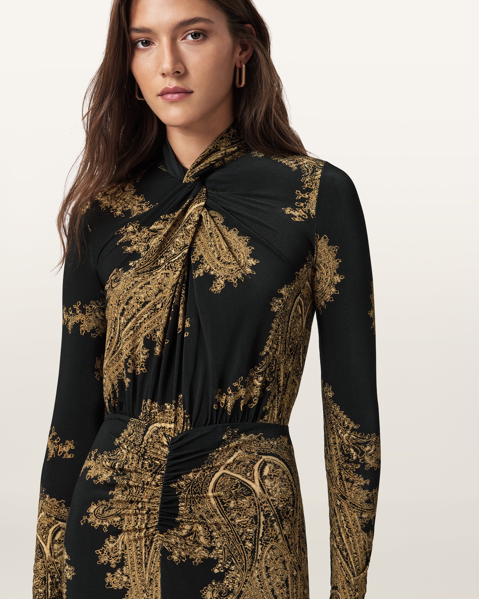 ELLA BLACK Color Mina Dress from AllSaints