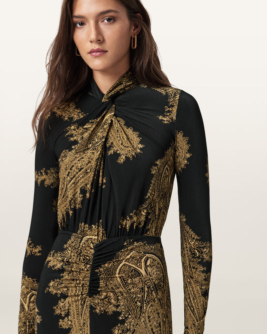 ELLA BLACK Color Mina Dress from AllSaints