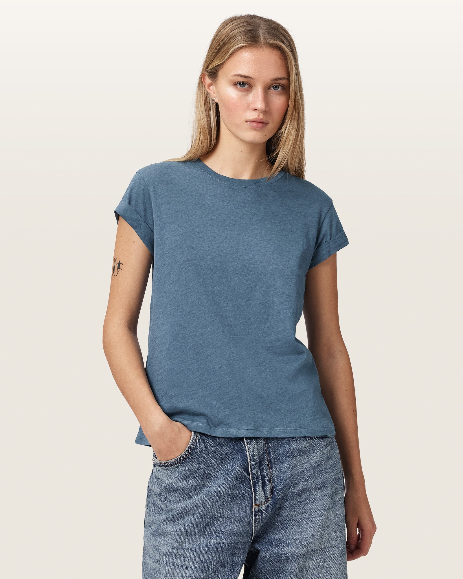 CAPTAIN BLUE Color Anna Tee from AllSaints