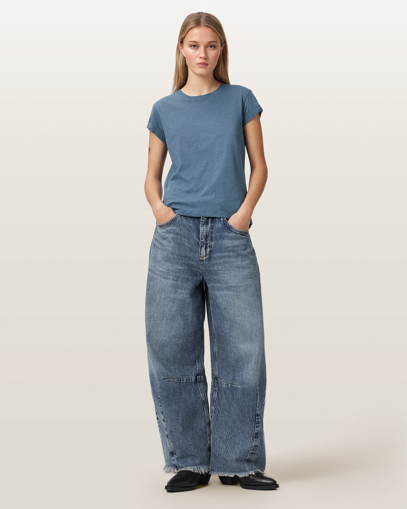CAPTAIN BLUE Color Anna Tee from AllSaints
