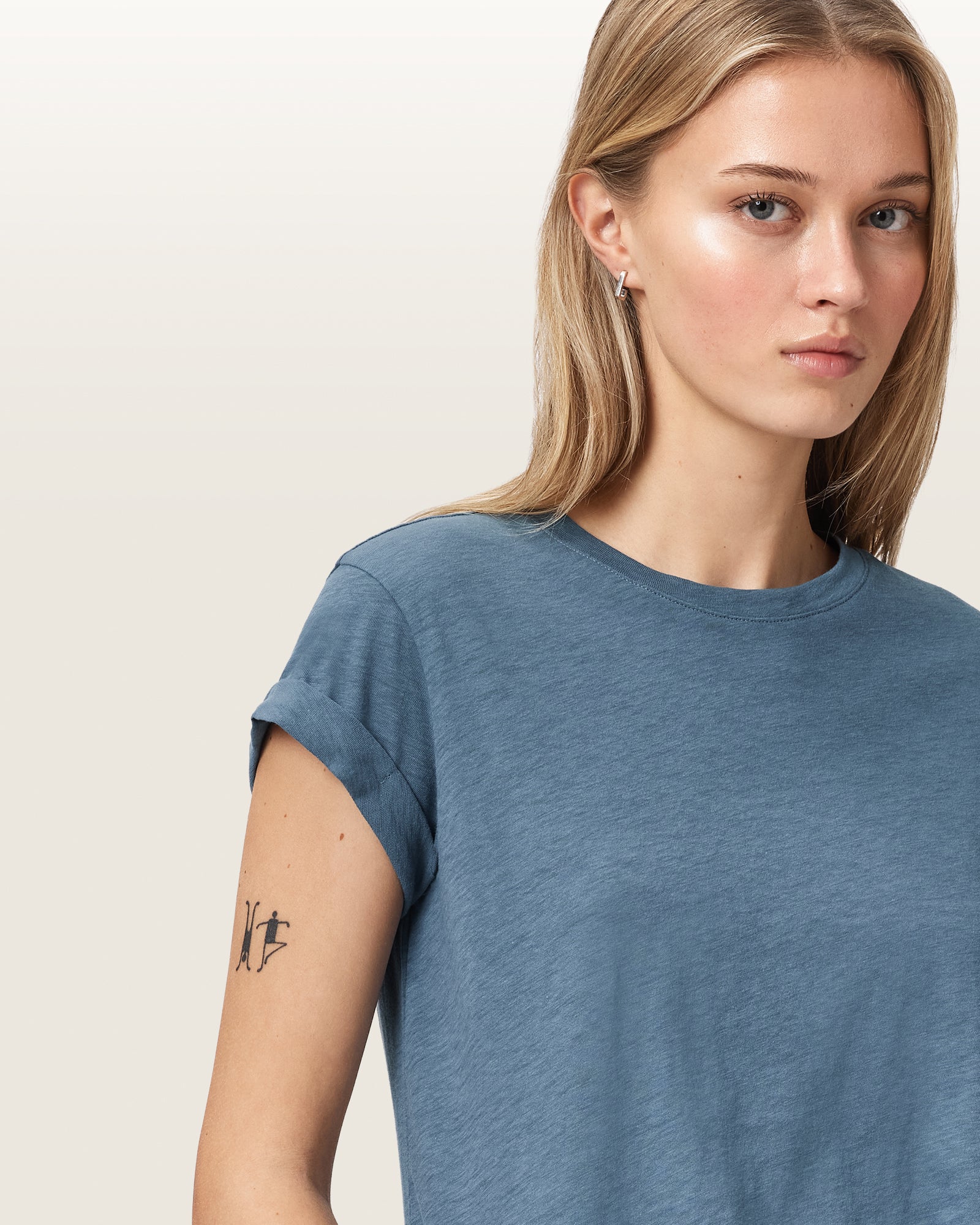 CAPTAIN BLUE Color Anna Tee from AllSaints
