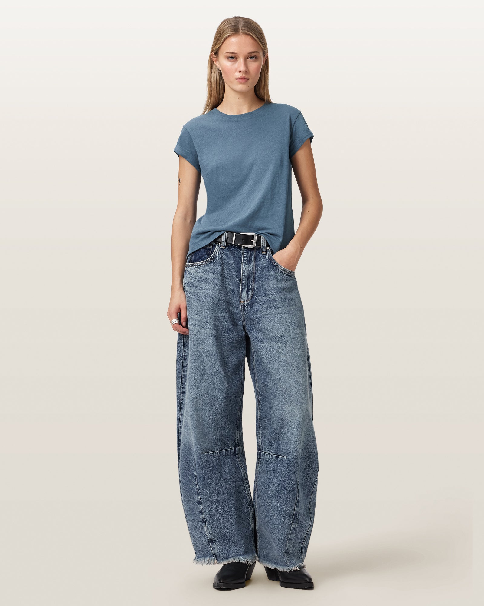 CAPTAIN BLUE Color Anna Tee from AllSaints