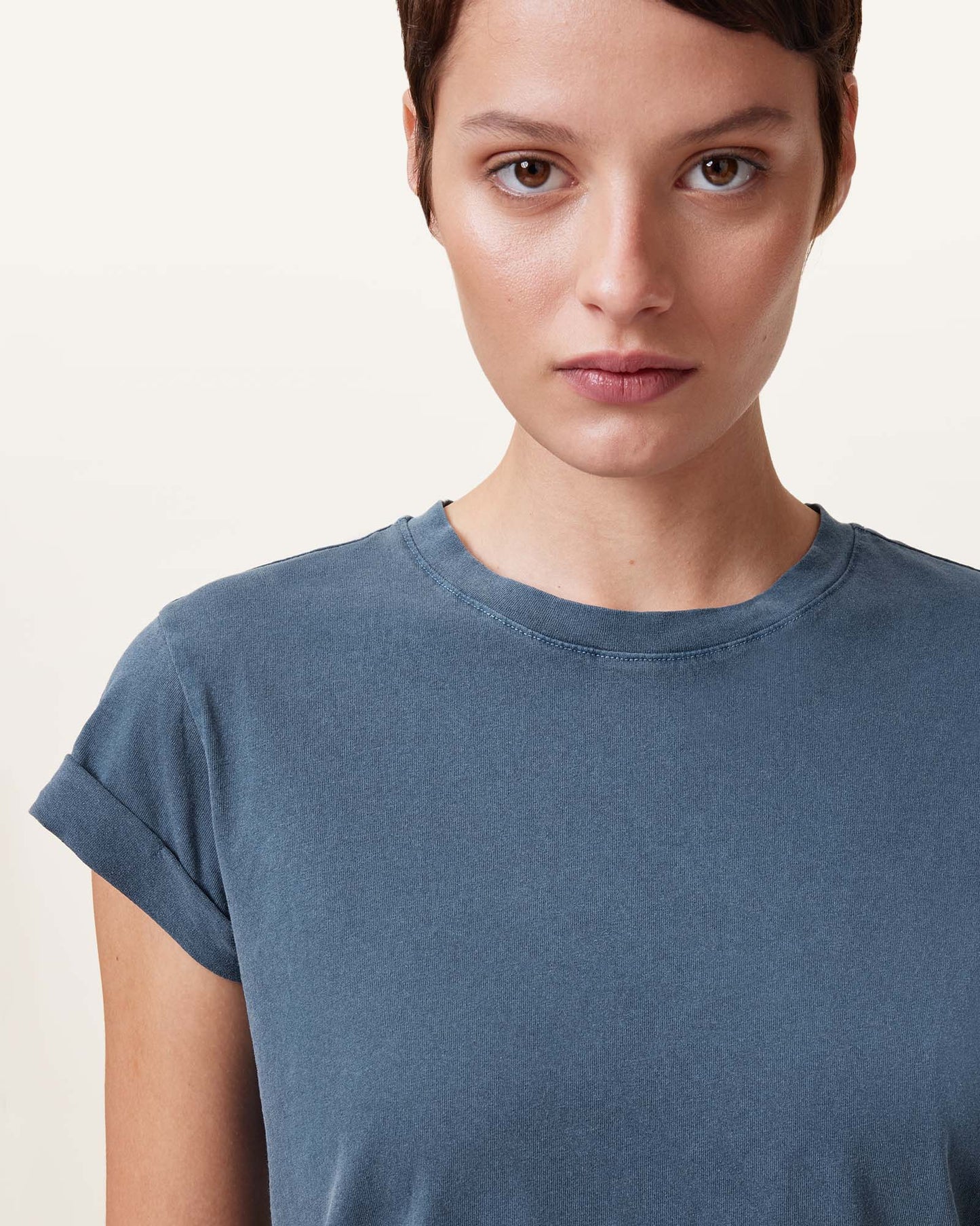 OYSTER BLUE Color Anna Tee from AllSaints