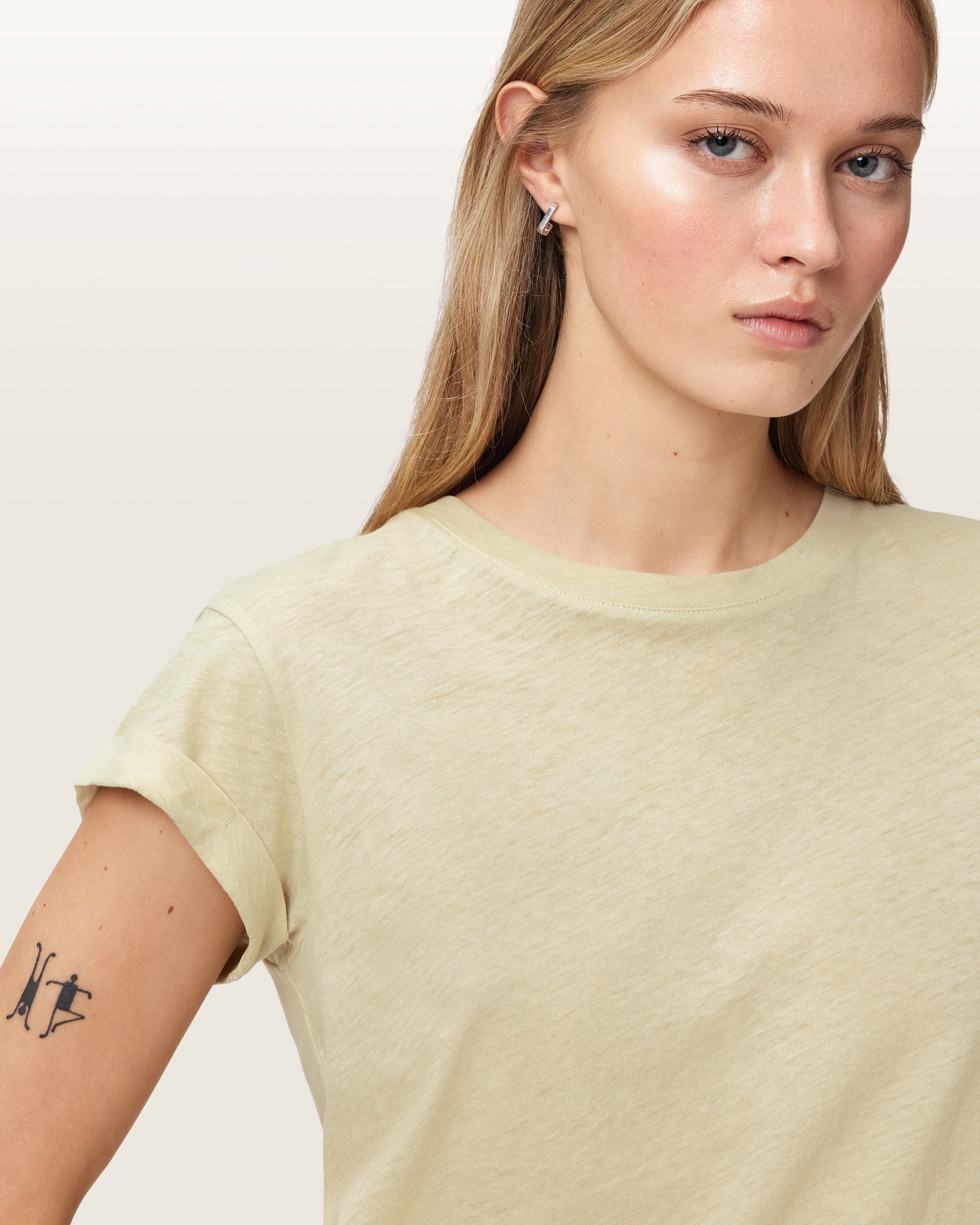 HAZE GREEN Color Anna Tee from AllSaints