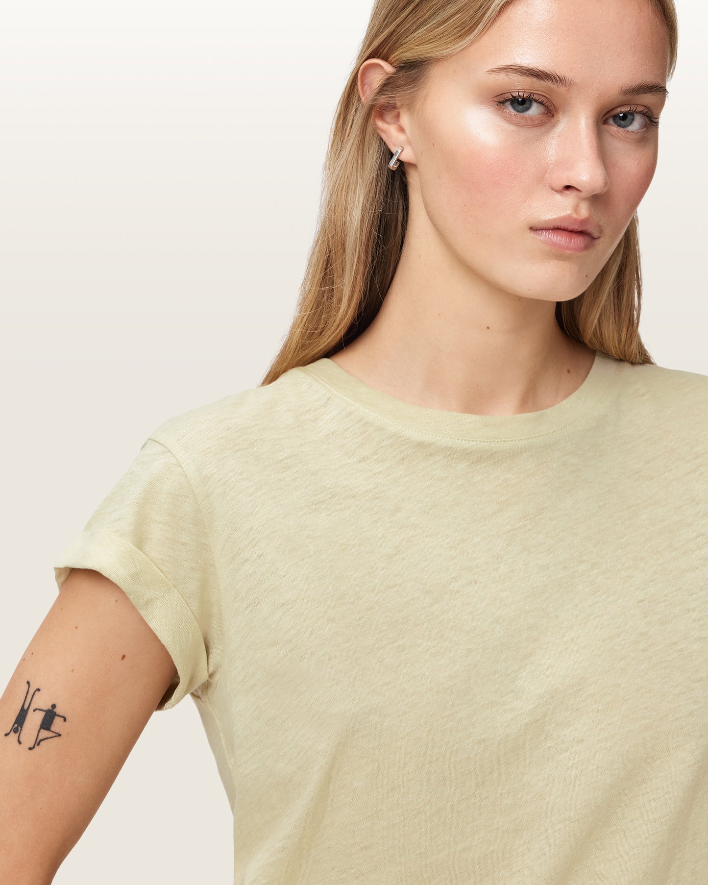 HAZE GREEN Color Anna Tee from AllSaints