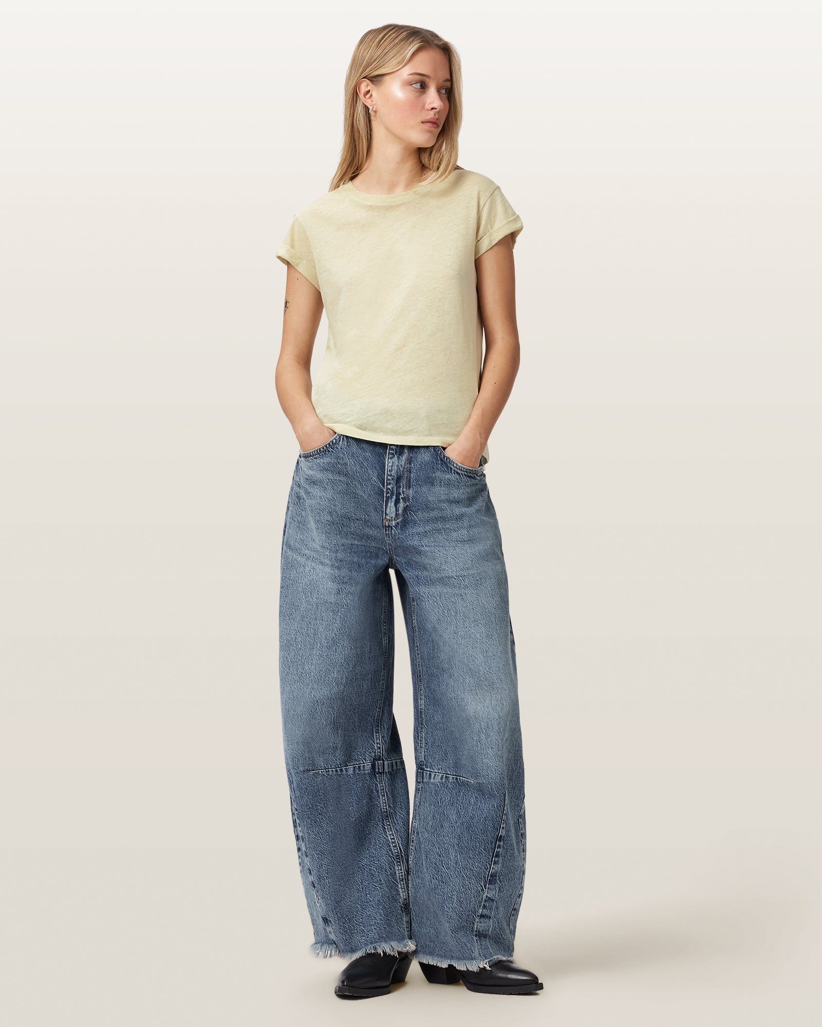 HAZE GREEN Color Anna Tee from AllSaints