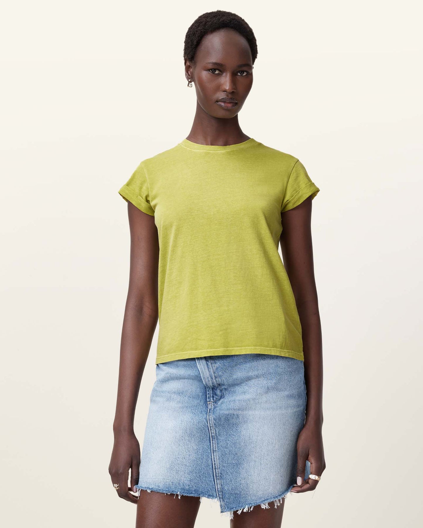 UNITY GREEN Color Anna Tee from AllSaints