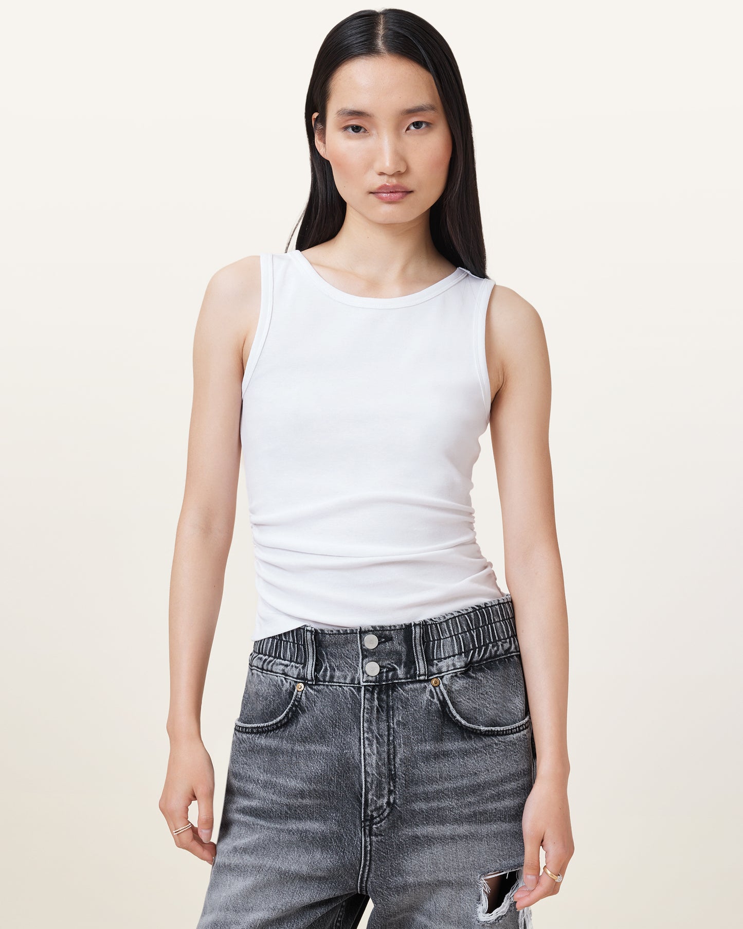 Optic White Color Katarina Tank from AllSaints