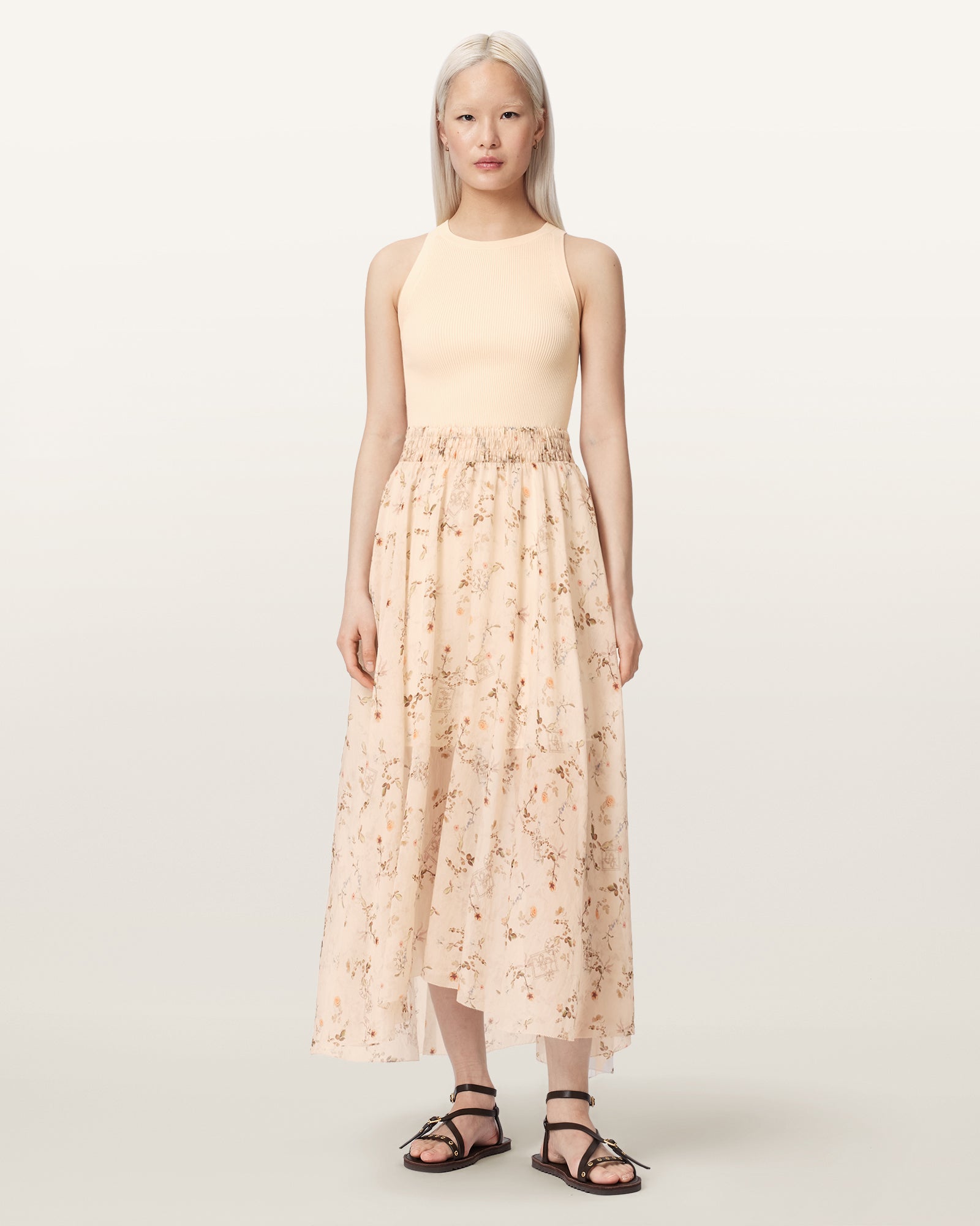 CARMEL OFF WHITE Color Zenia Dress from AllSaints